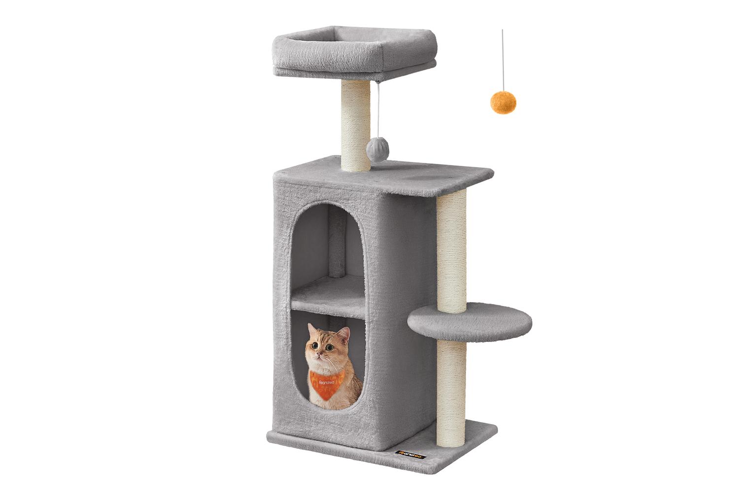 Cat Tree | Cat Play Tower | Soft Fabric | Two Levels