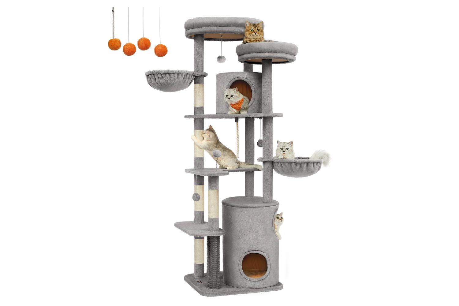 Cat Tree | Cat Tower | Plush And Sisal | 196 Cm