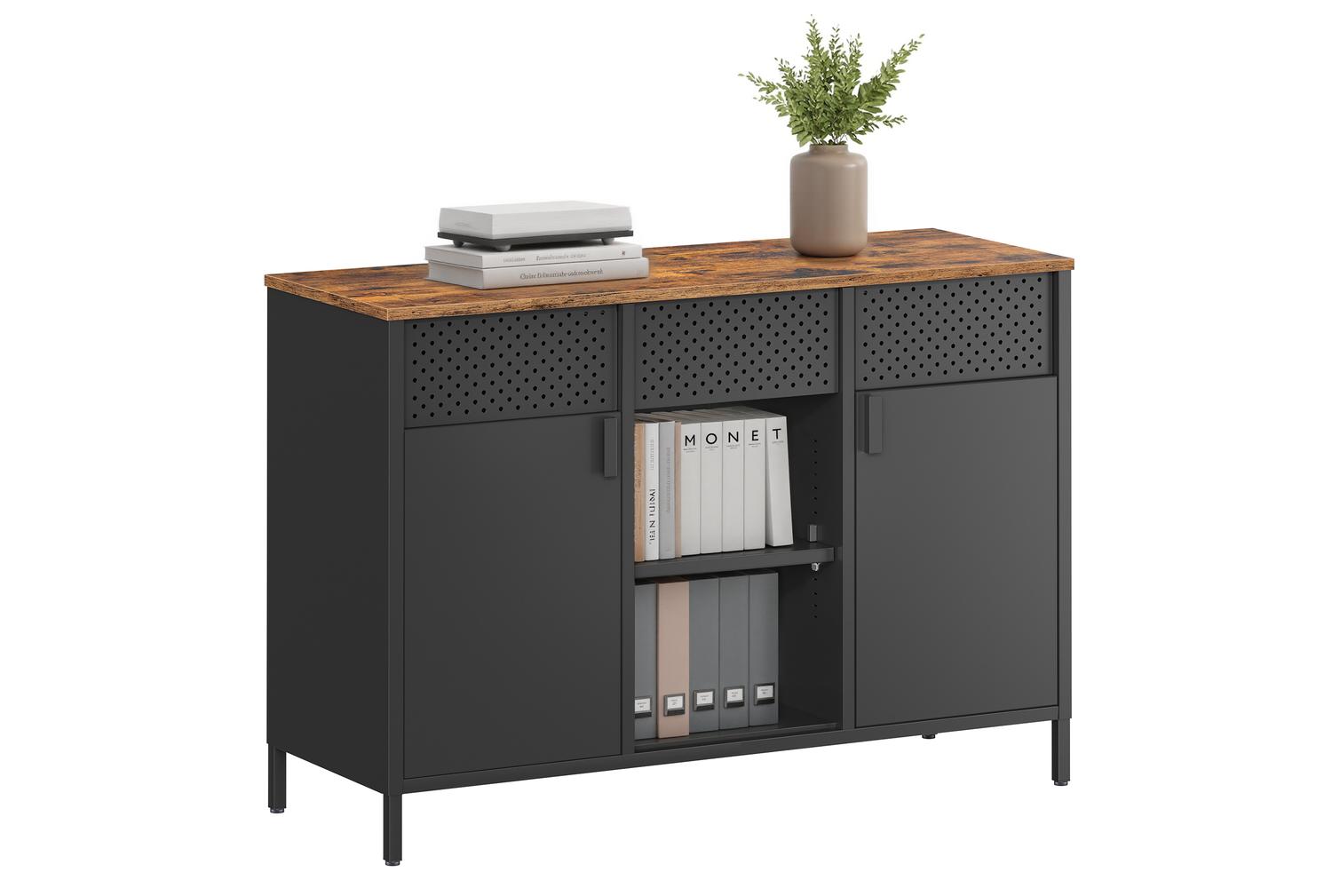 Songmics Storage Cabinet | Particleboard And Steel | 40 X 110 X 76 Cm