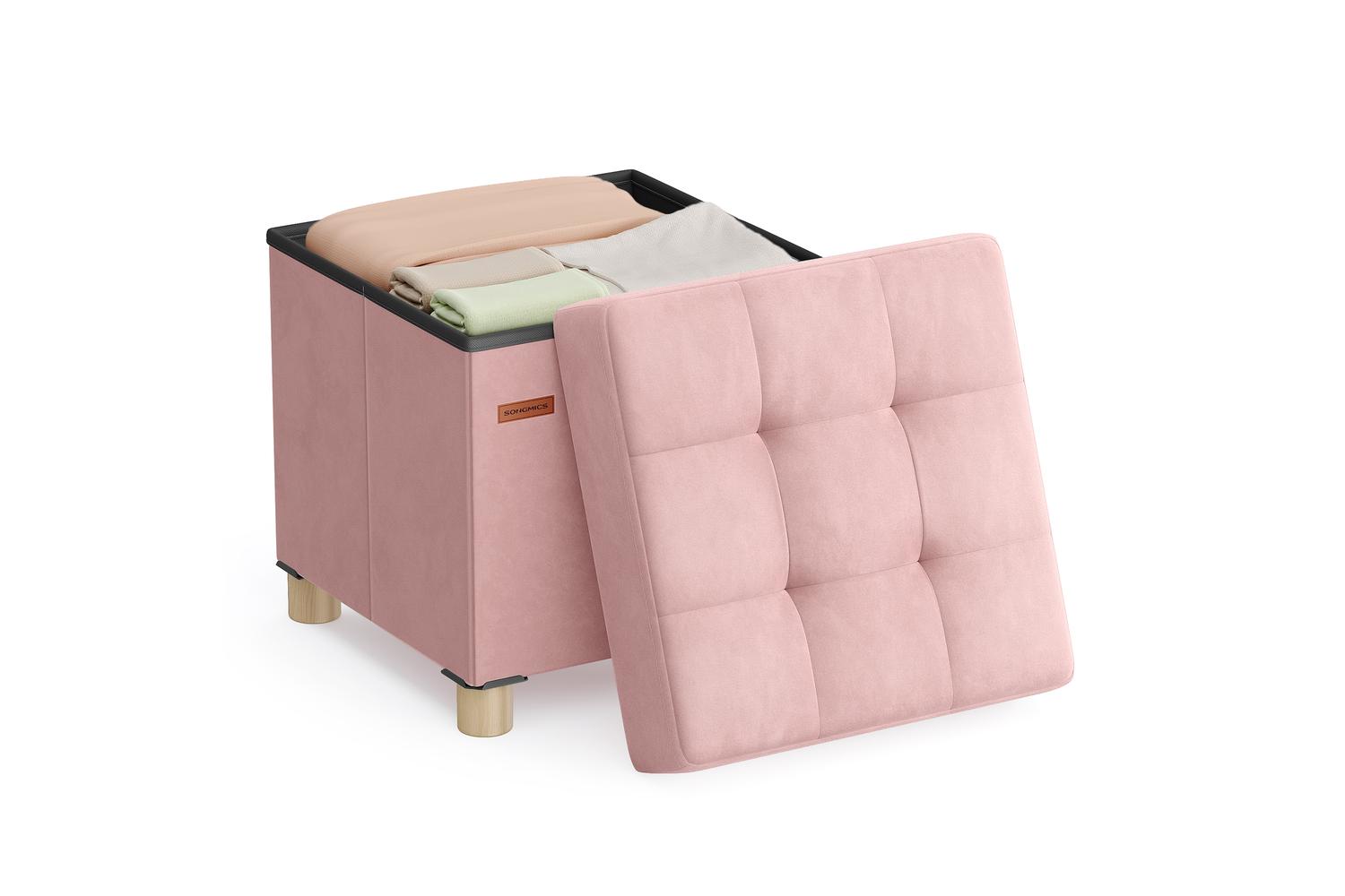 Ottoman | Storage Bench | Velvet | 38 X 38 X 40 Cm