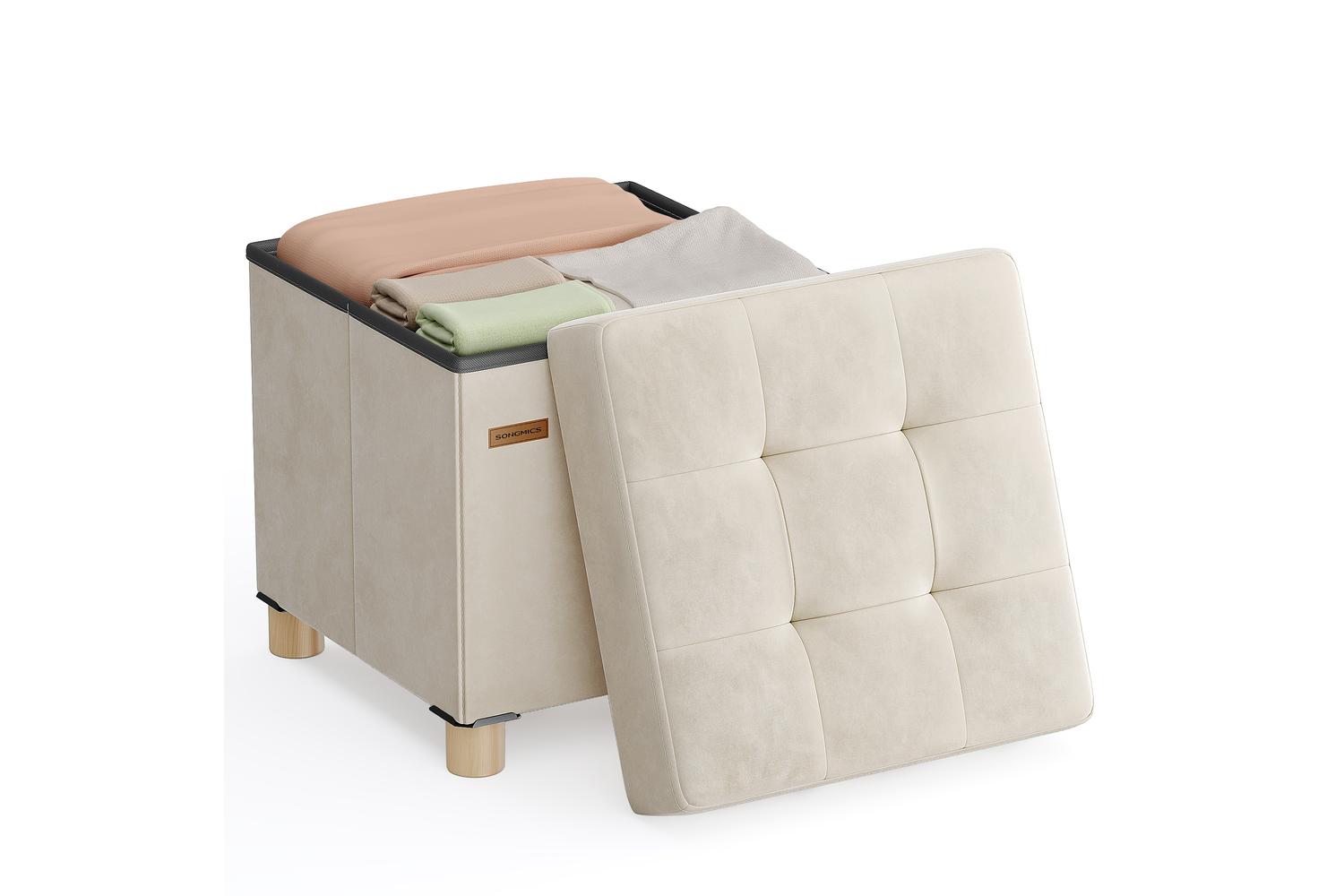 Ottoman | Storage Bench | Velvet | 38 X 38 X 40 Cm