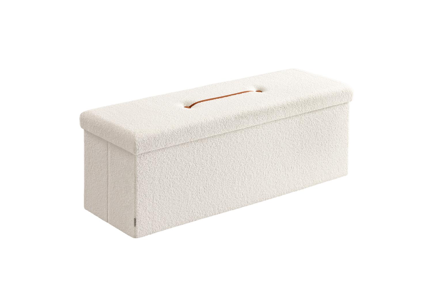 Ottoman Storage Bench | Plush Smiley Face | 110cm