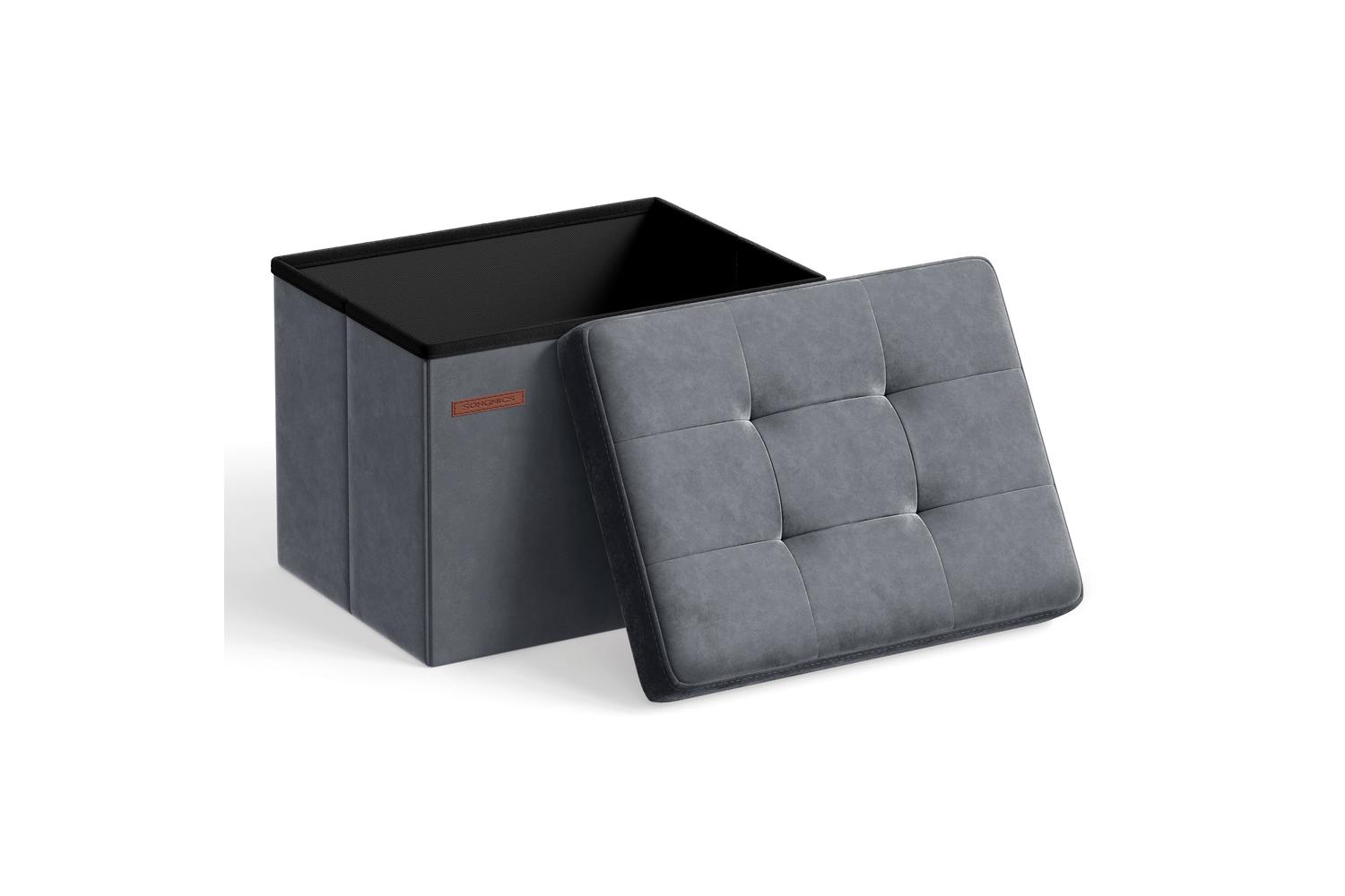 Storage Ottoman | Storage Box | Linen-look Fabric | 32 Litre