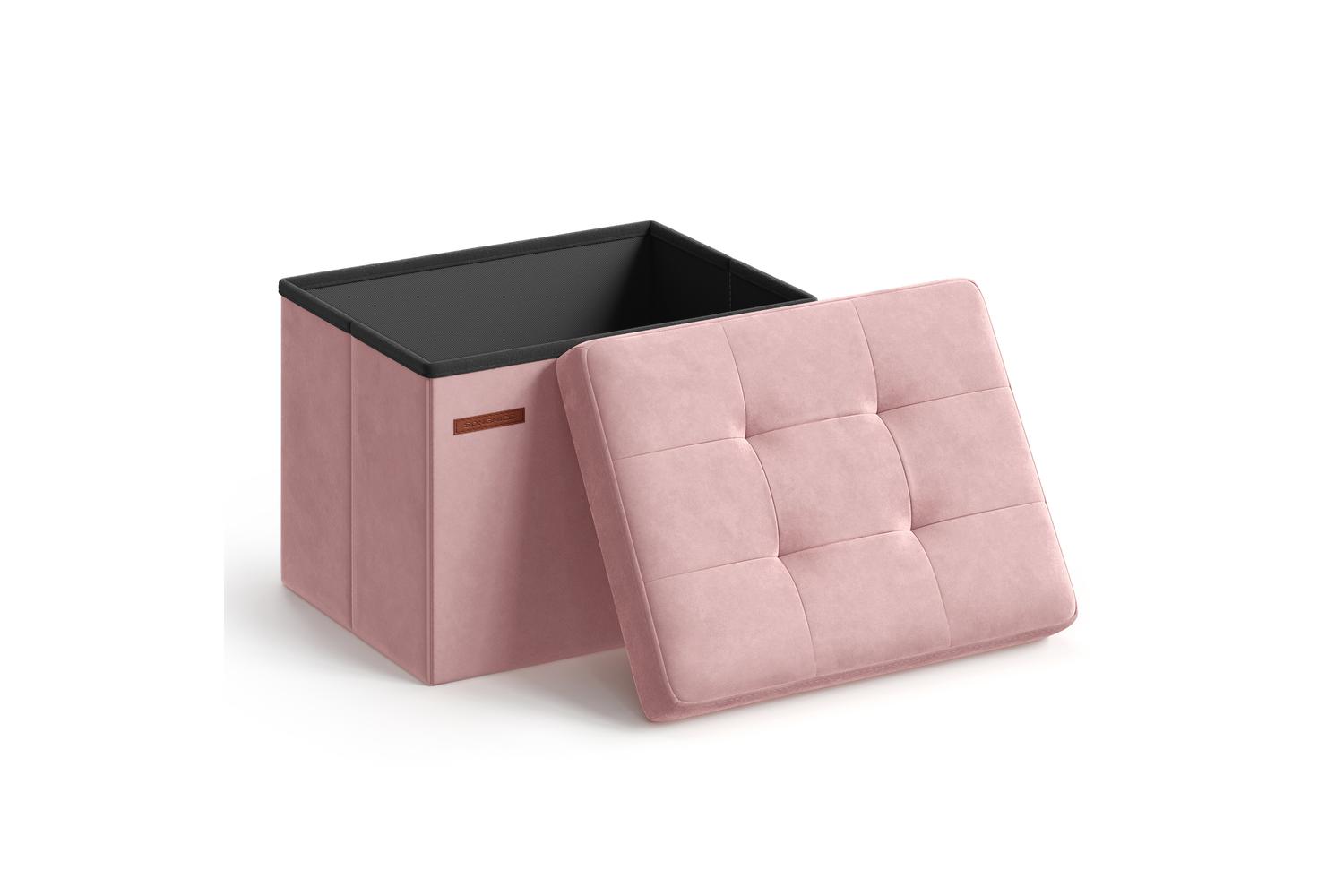 Storage Ottoman | Storage Box | Linen-look Fabric | 32 Litre