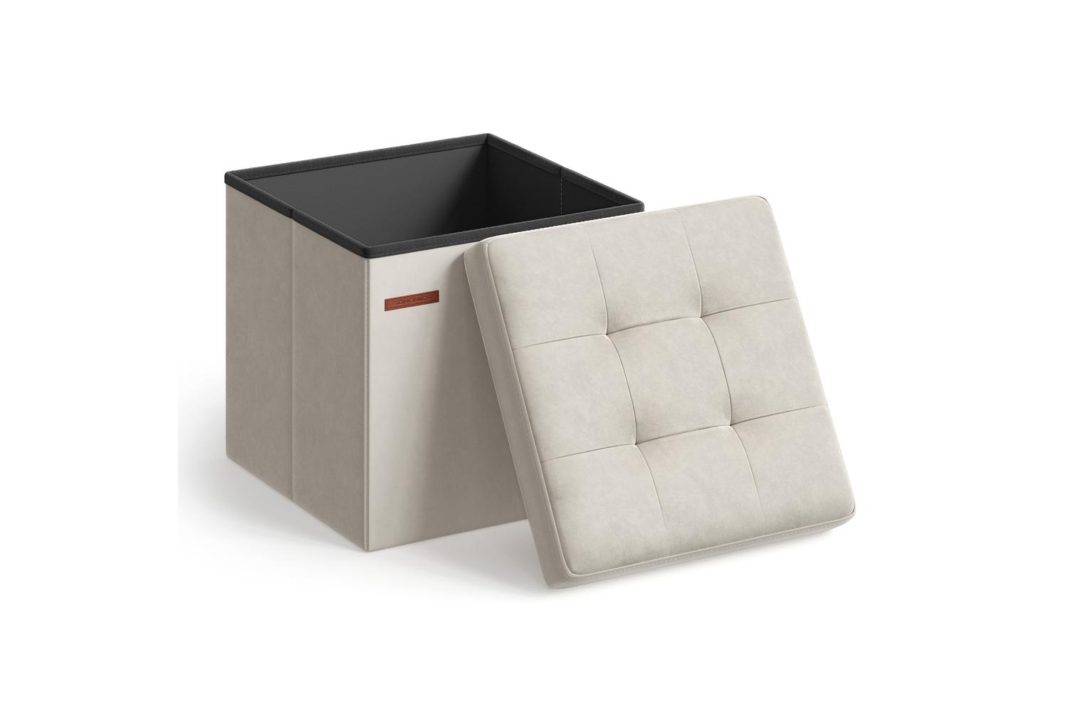 Storage Ottoman | Storage Box | Velvet | 38 X 38 X 38 Cm
