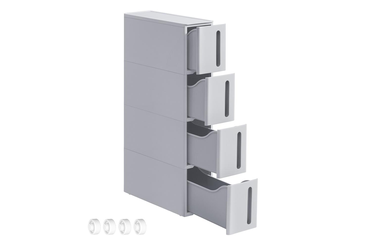 Kitchen Storage Rack | Trolley | Pp Plastic | Slim 4-tier