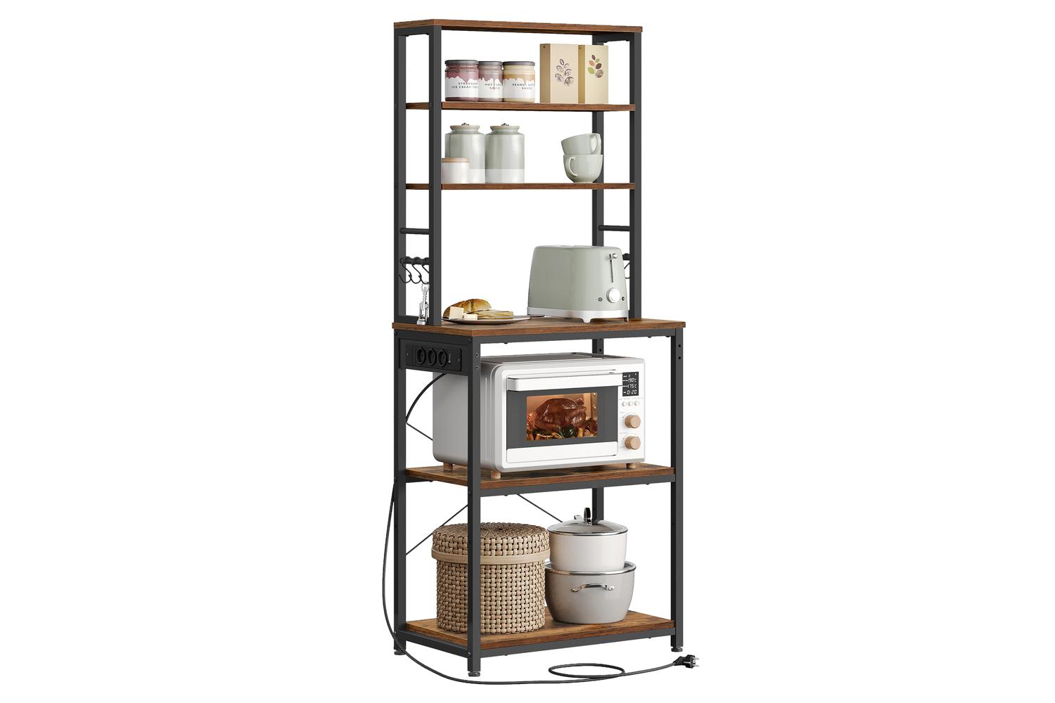 Kitchen Shelf | Kitchen Storage Rack | Steel And Particle Board | 40 X 60 X 167 Cm