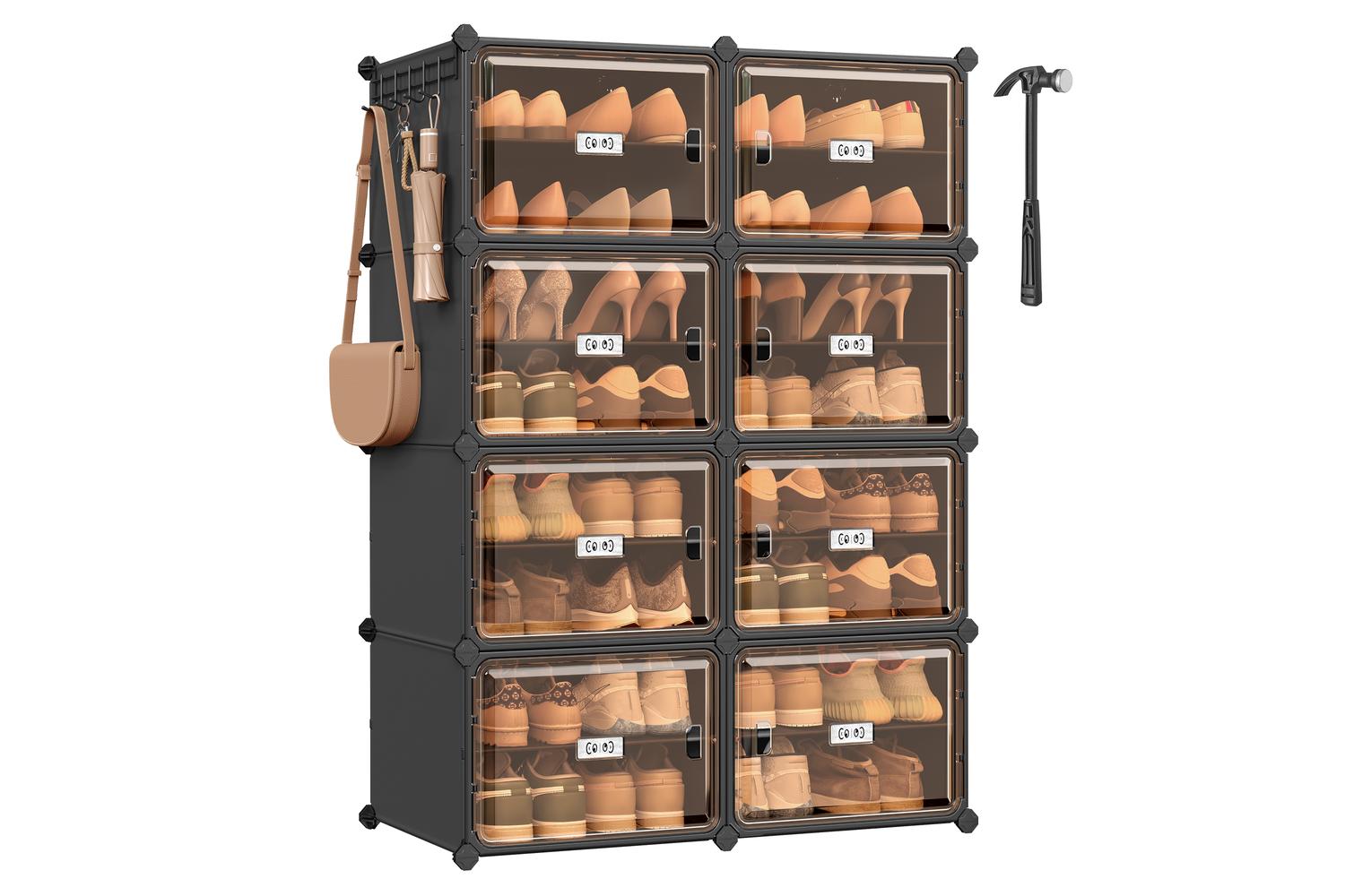 Shoe Rack | Storage Unit | Plastic And Steel | 2 Tier