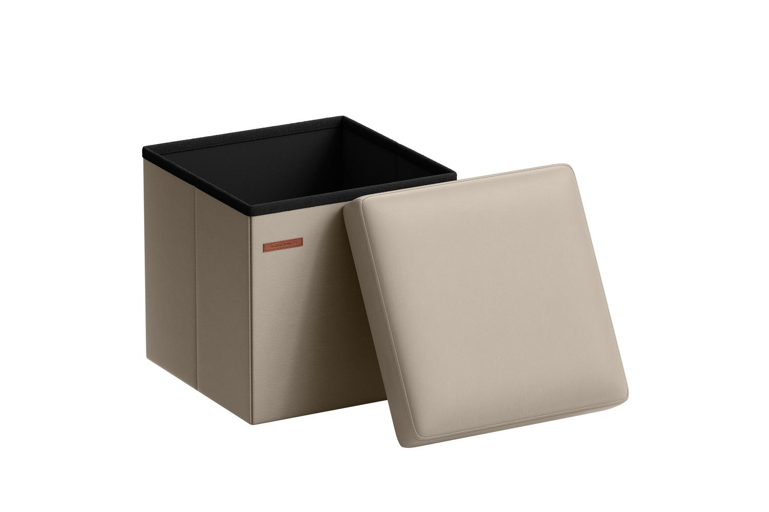 Storage Ottoman | Storage Box | Synthetic Leather | 38 X 38 X 38 Cm
