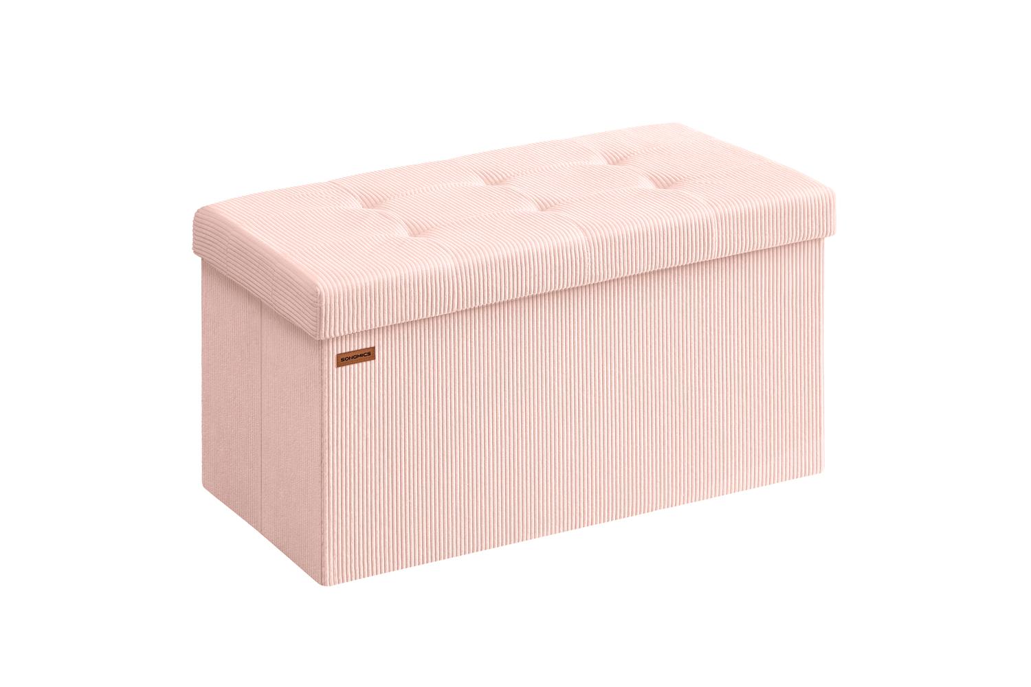 Storage Ottoman | Storage Bench | Corduroy | 38 X 76 X 38 Cm