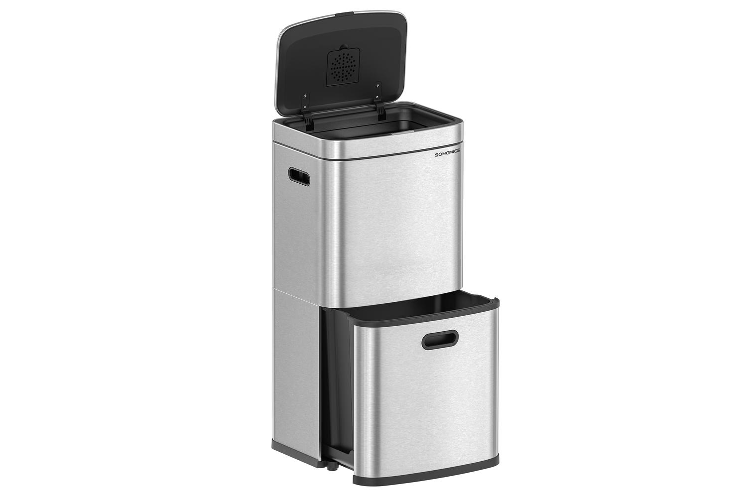 Songmics Trash Can | Rubbish Bin | Steel | 50 Litre