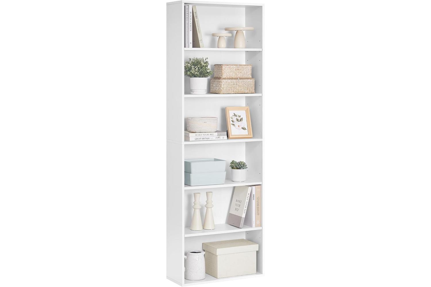 Vasagle Bookcase | Wood Chipboard | White | 24 X 60 X 178.5 Cm