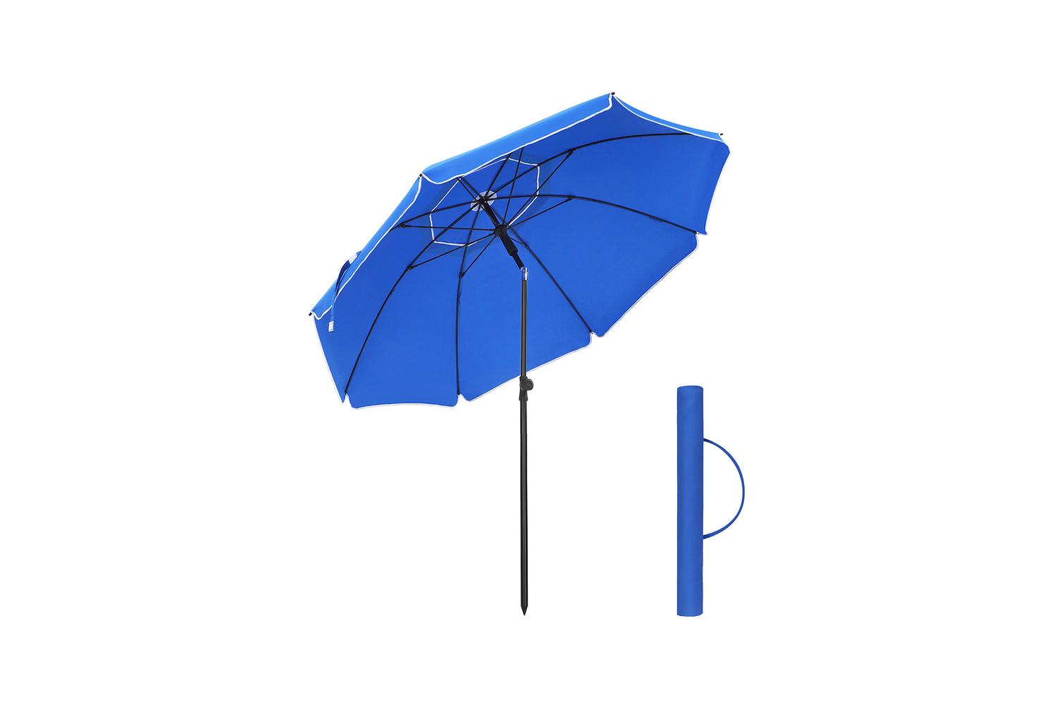 Beach Umbrella | Outdoor Parasol | Polyester Canopy | 1.8m