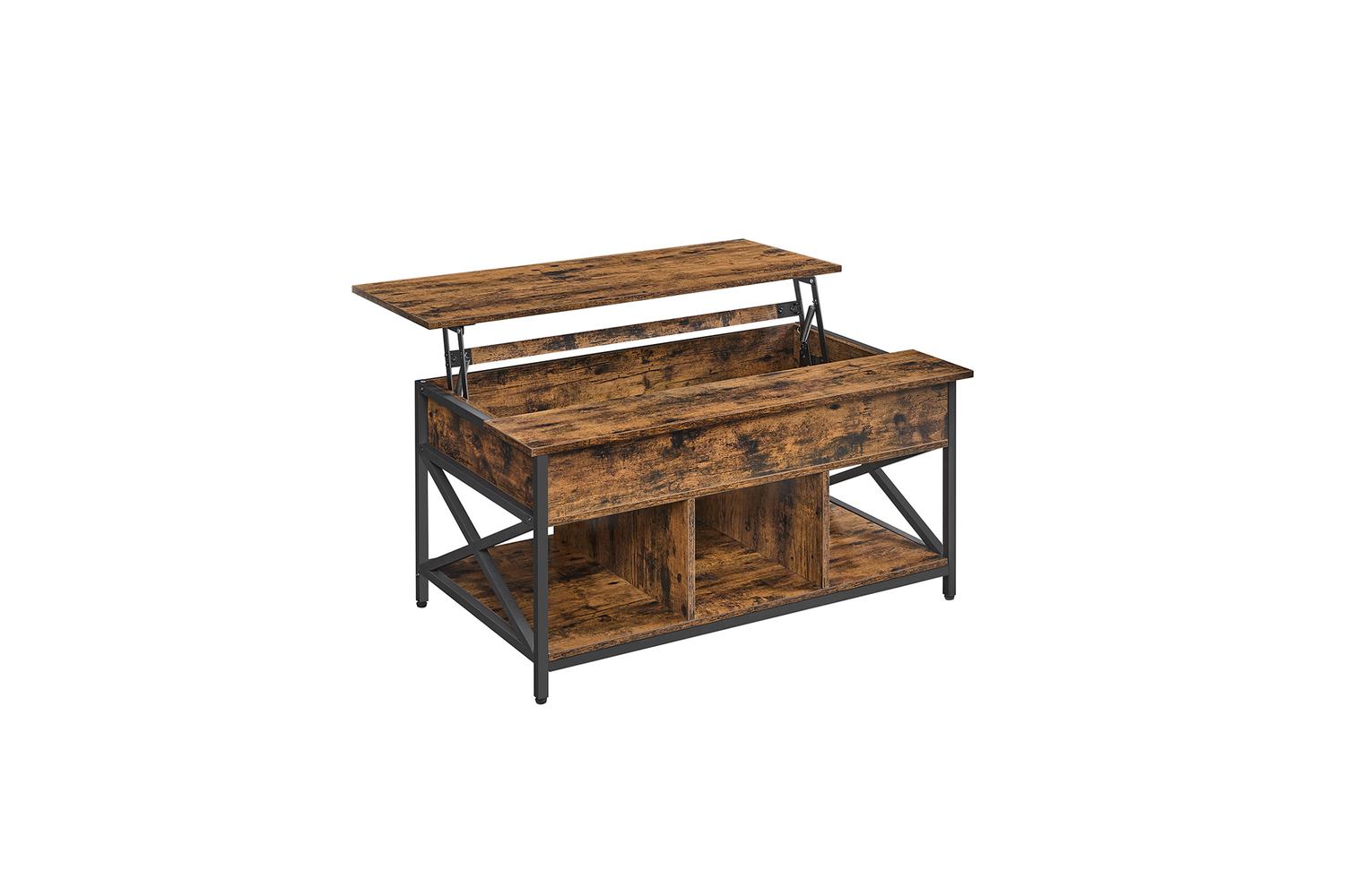 Coffee Table | Coffee Table | Steel And Particleboard | 60 X 100 X (48-62) Cm