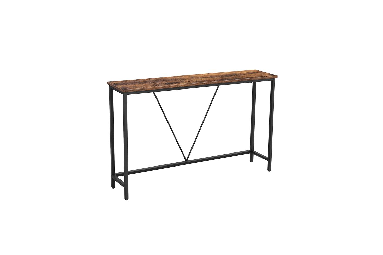 Console Sofa Table | Console Table | Veneered Particleboard And Steel | 120 X 23 X 74 Cm