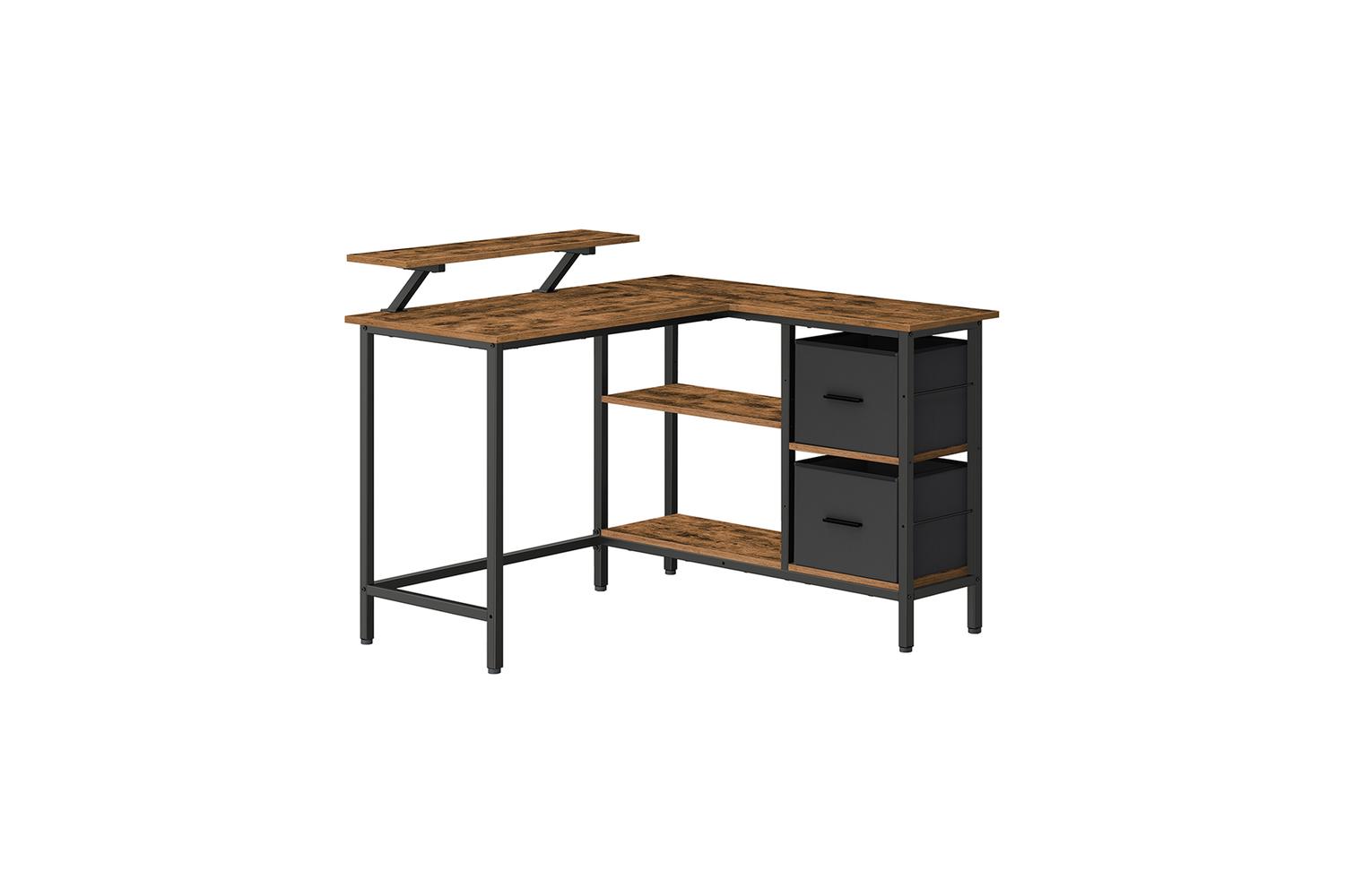 Computer Desk | L Shaped Desk | Particleboard And Steel | 115cm