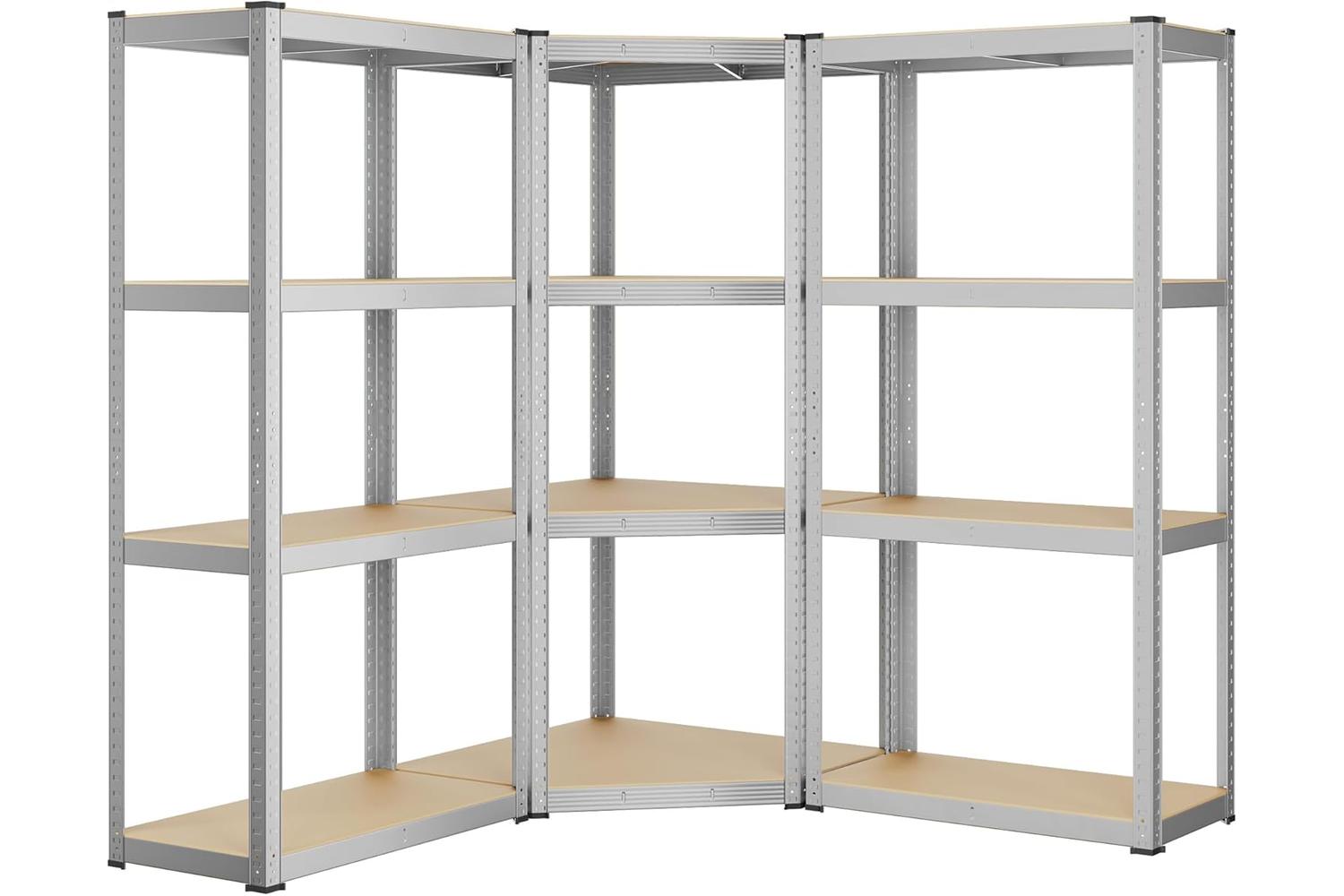 Songmics Shelving | Garage Shelving | Galvanised Steel Frame & Mdf | 150 X 150 X 160 Cm
