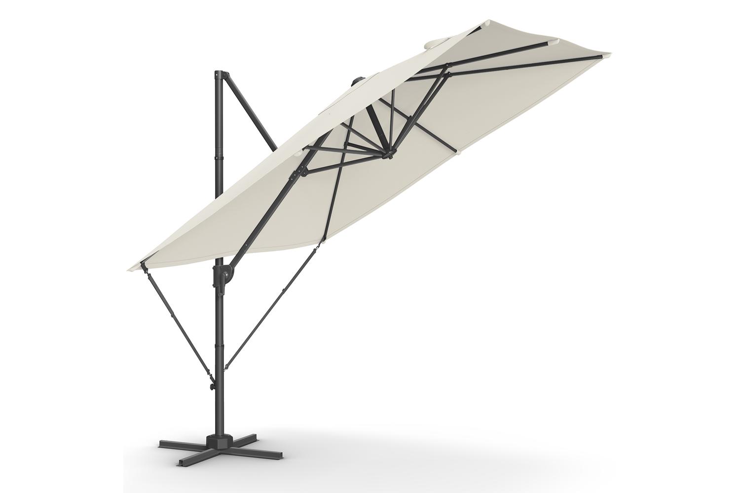 Songmics Patio Umbrella | Cantilever Parasol | Polyester | 2.7 X 2.7 Metres