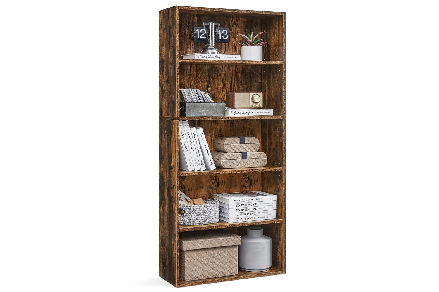 Vasagle Bookcase | Open Storage Shelf | Particleboard | 134.2 Cm