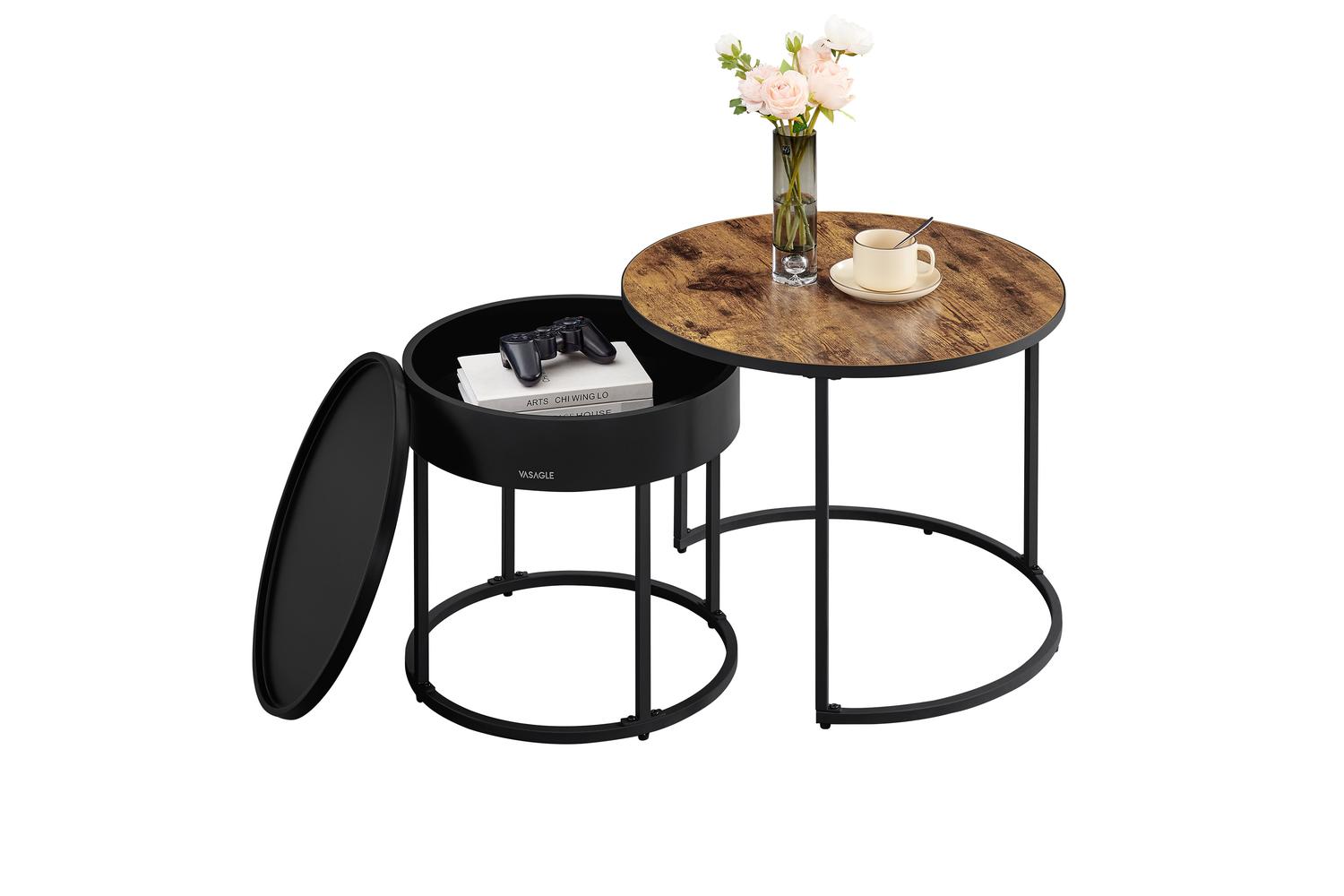 Coffee Table | Coffee Table | Mdf And Steel | 60 X 60 X 45 Cm