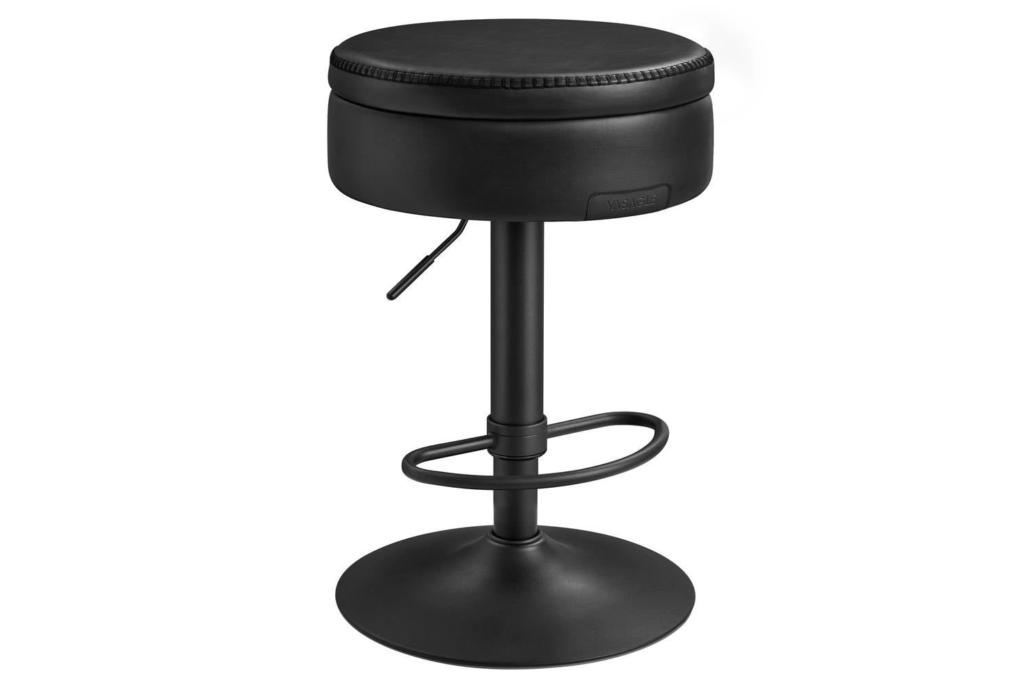 Vasagle Bar Stool | Faux Leather | Adjustable Height | Ink Black