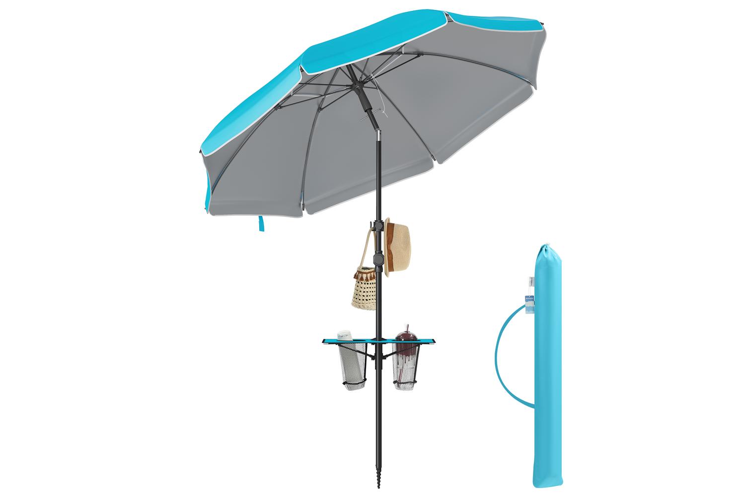 Beach Umbrella | Outdoor Parasol | Polyester | Adjustable Height