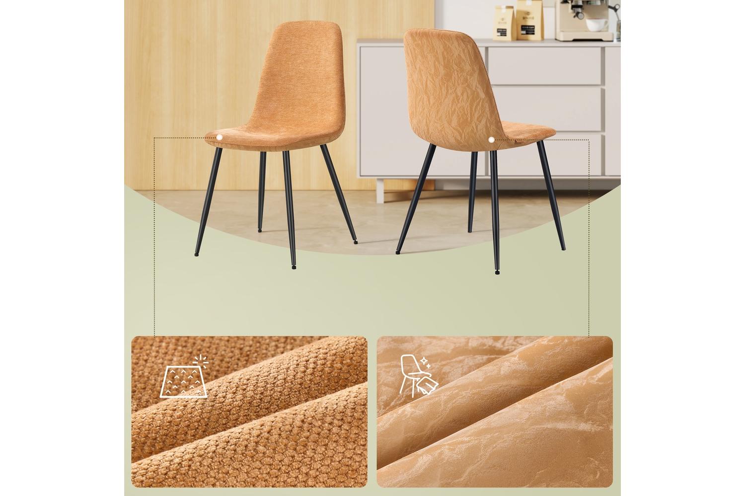 Dining Chairs | Dining Chair | Chenille Fabric And Pu | Standard Size