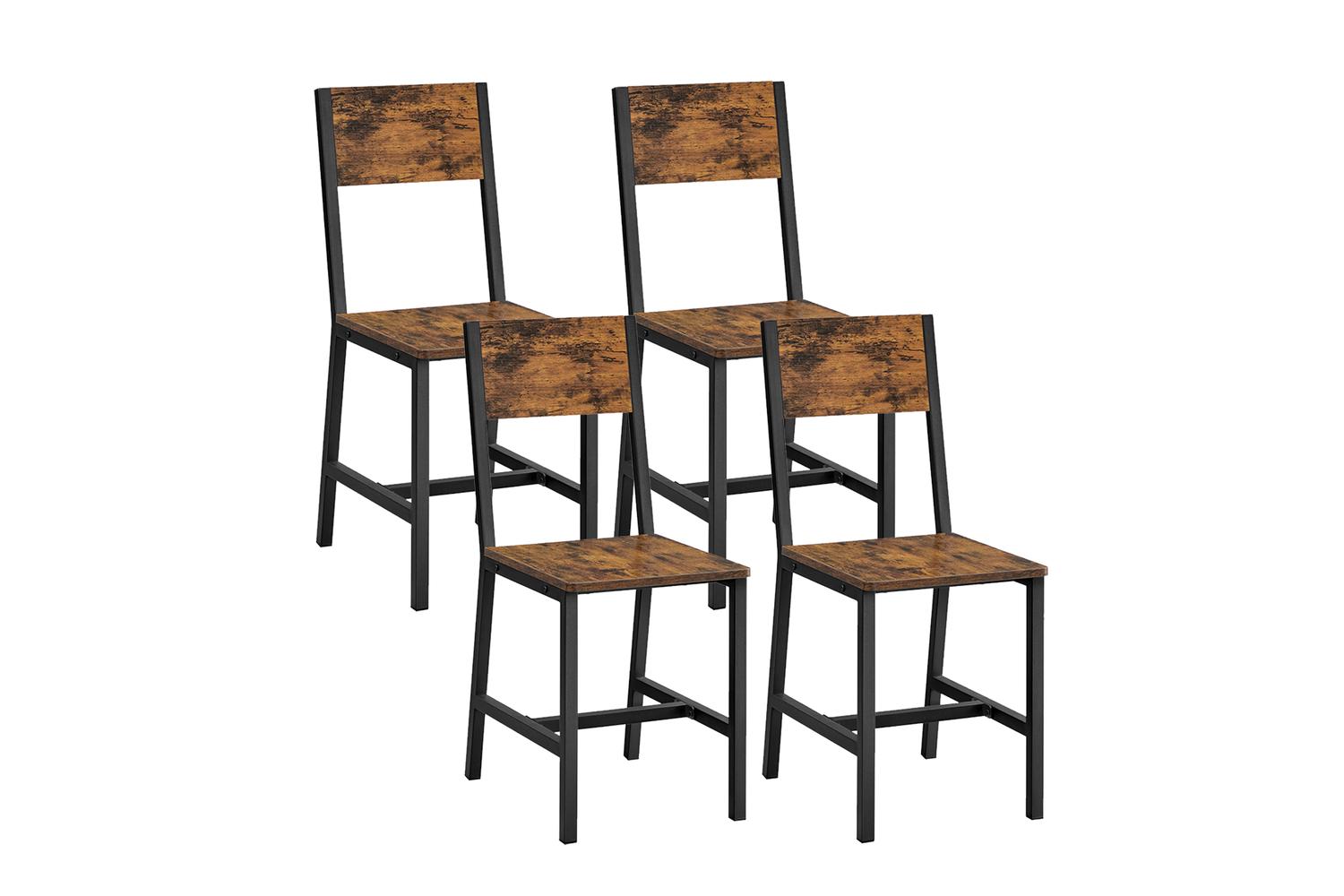 Dining Chairs | Dining Chair | Steel And Wood | Set Of 4