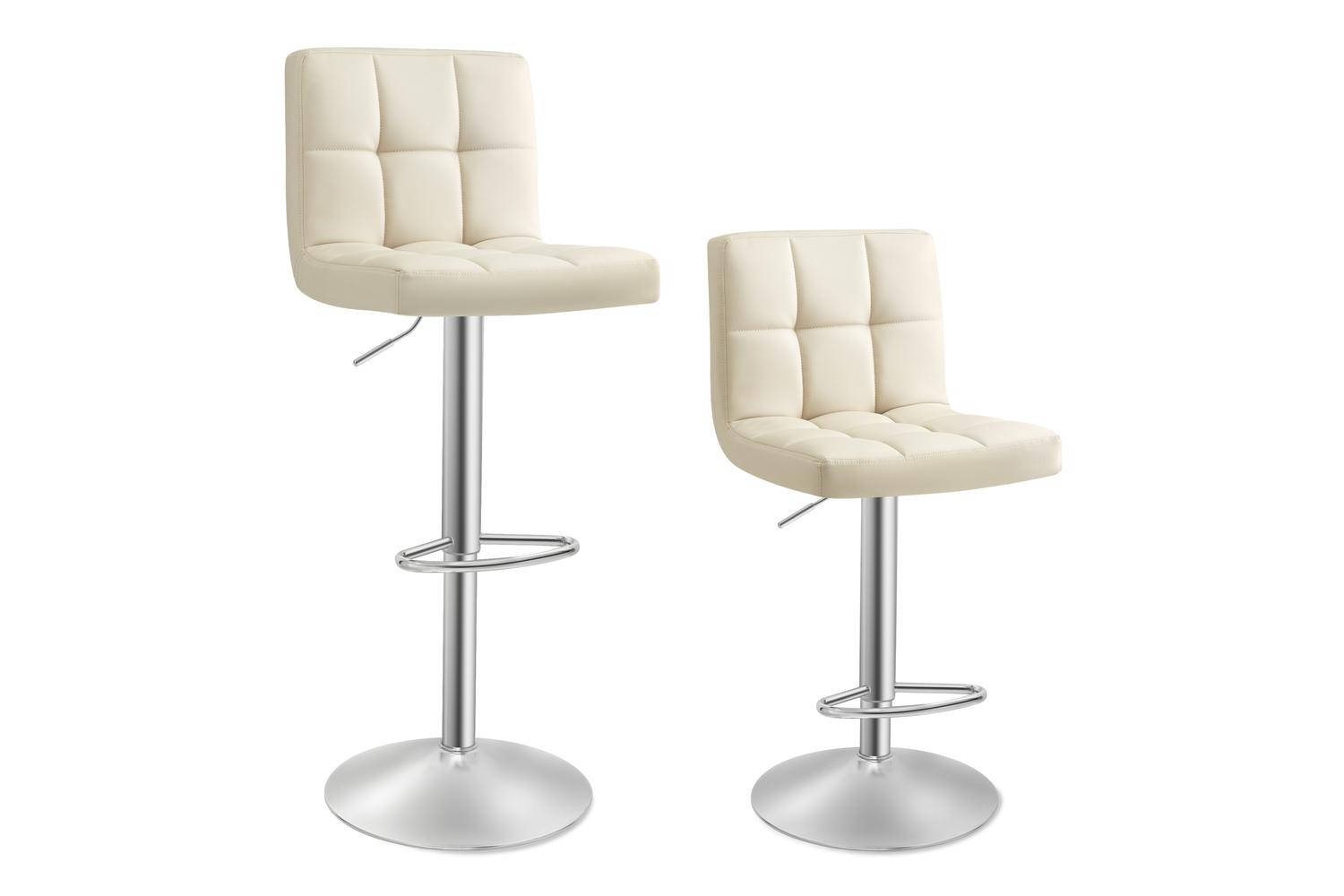Songmics Bar Stools | Pu Leather | Sand Beige | Adjustable Height