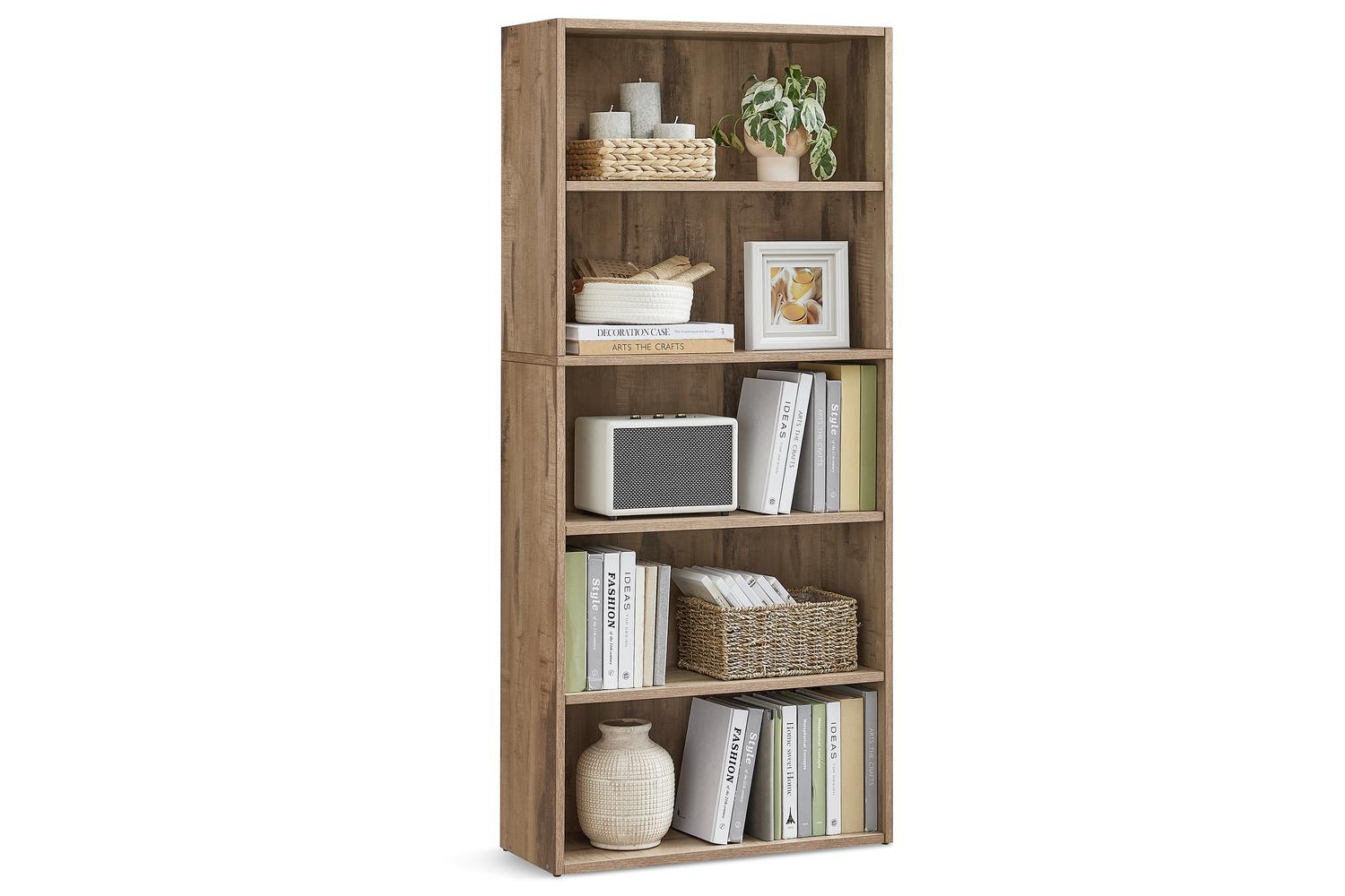 Vasagle Bookcase | Open Storage Shelf | Particleboard | 24 X 60 X 134.2 Cm