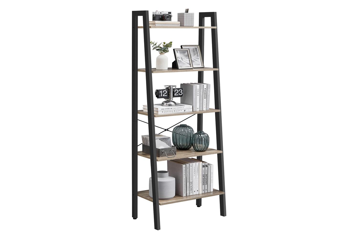 Vasagle Ladder Shelves | Bookcase | Particleboard And Steel | 67.5 Inch