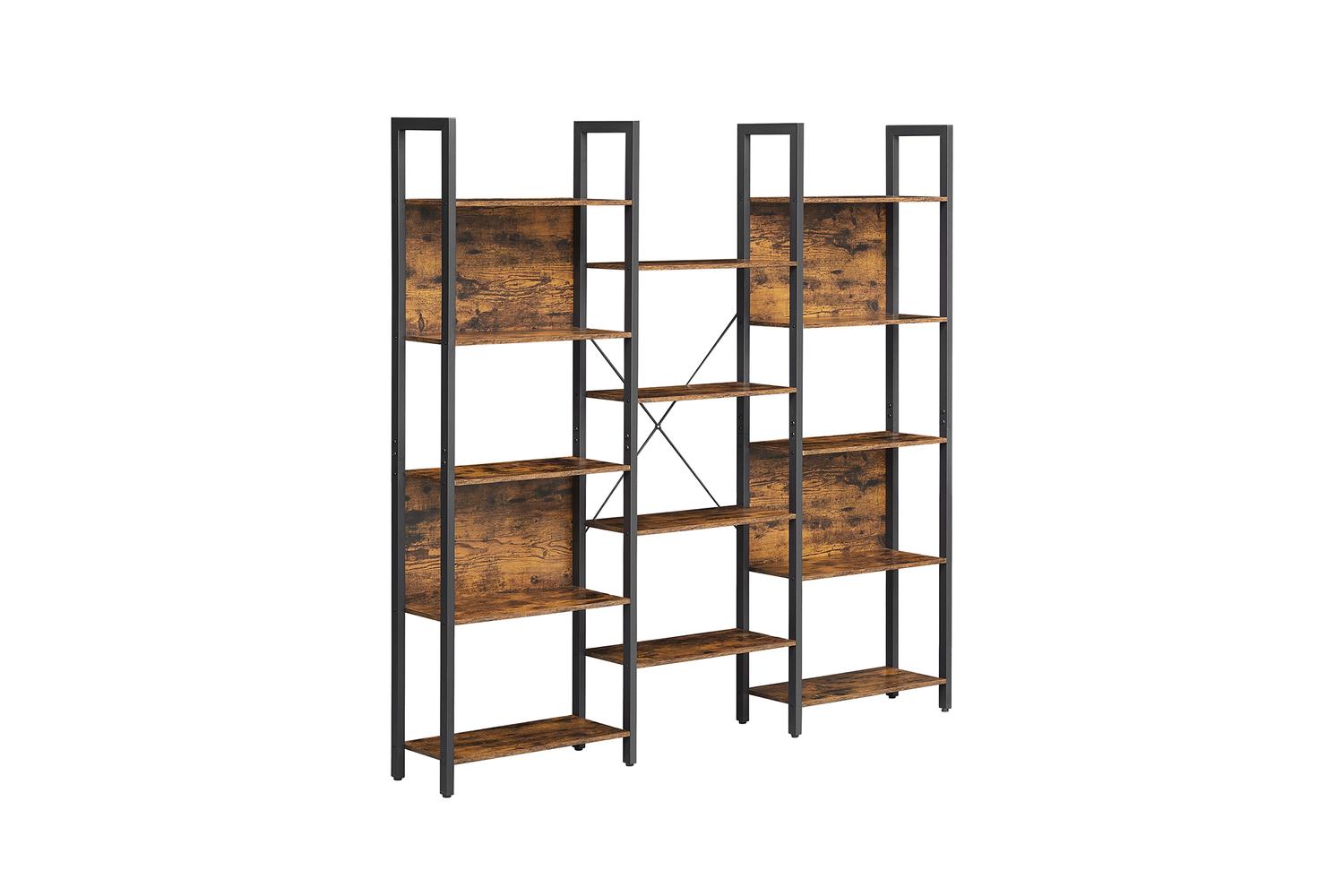 Ladder Shelf | Bookcase | Wood Chipboard & Steel | 158 X 24 X 166 Cm