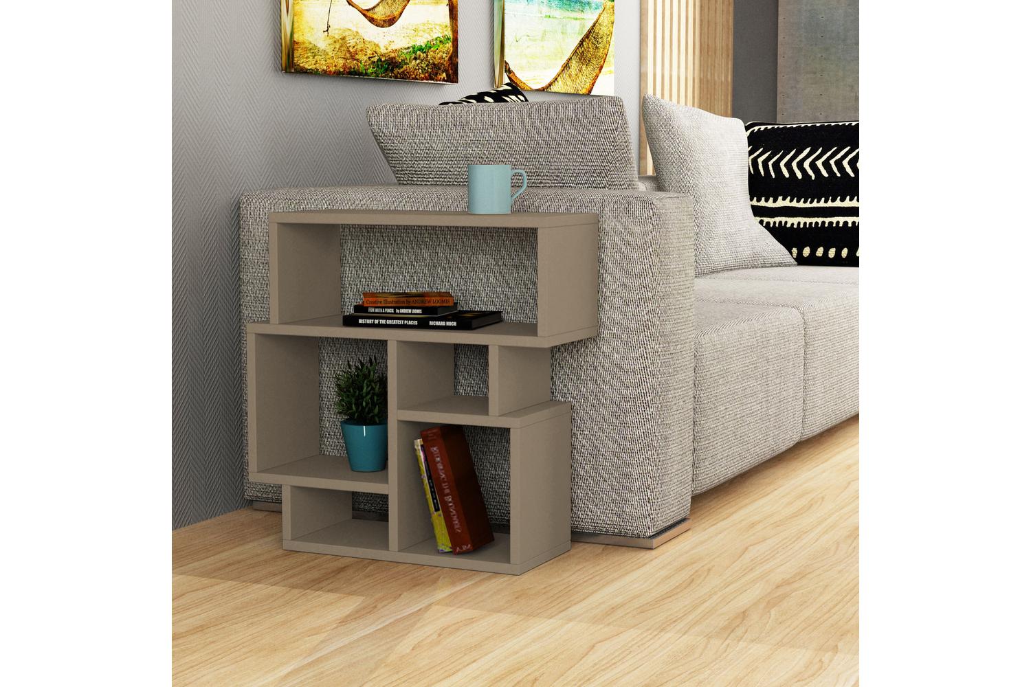 Decortie Karma Side Table | Multipurpose | Mocha Grey | H60.5 Cm