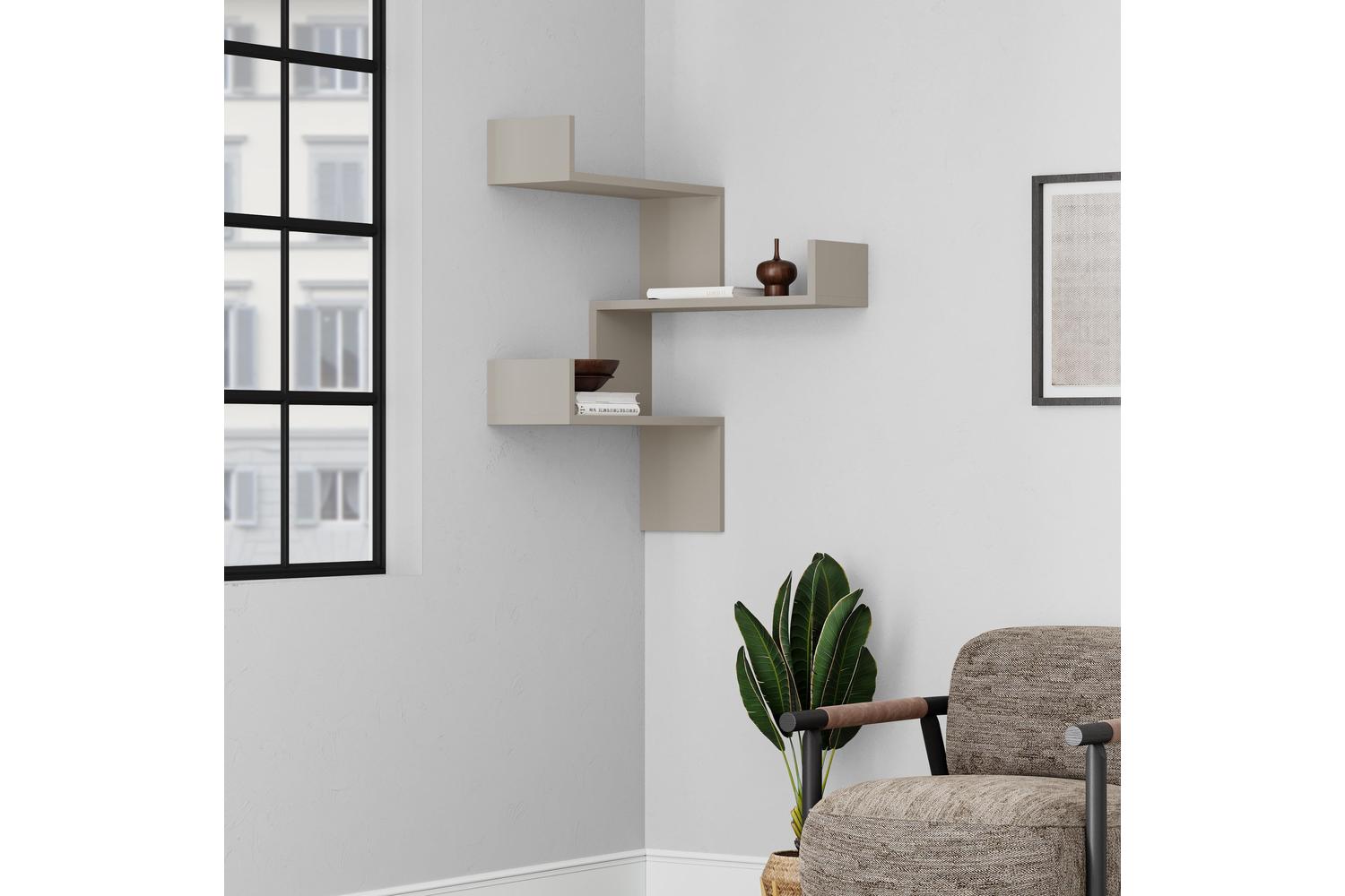 Decortie Luksa Wall Shelf Bookcase | Wall Mounted | Engineered Wood | 60cm