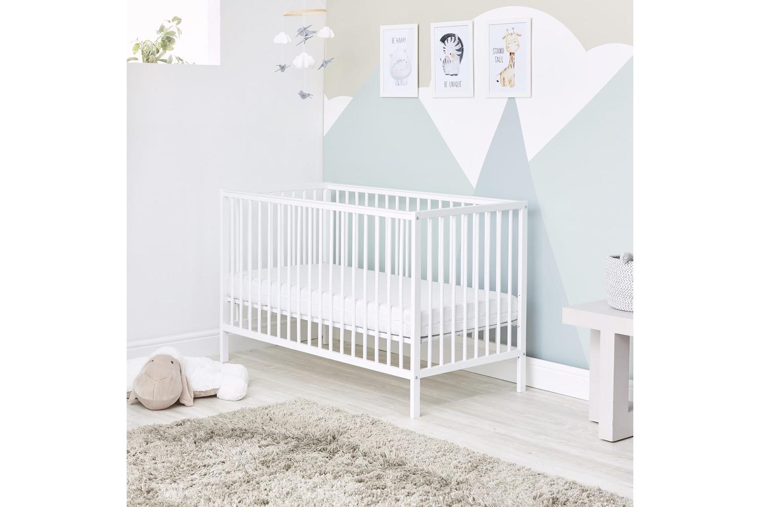Baby Elegance Kim Cot | Baby Cot | White | 60cm X 120cm