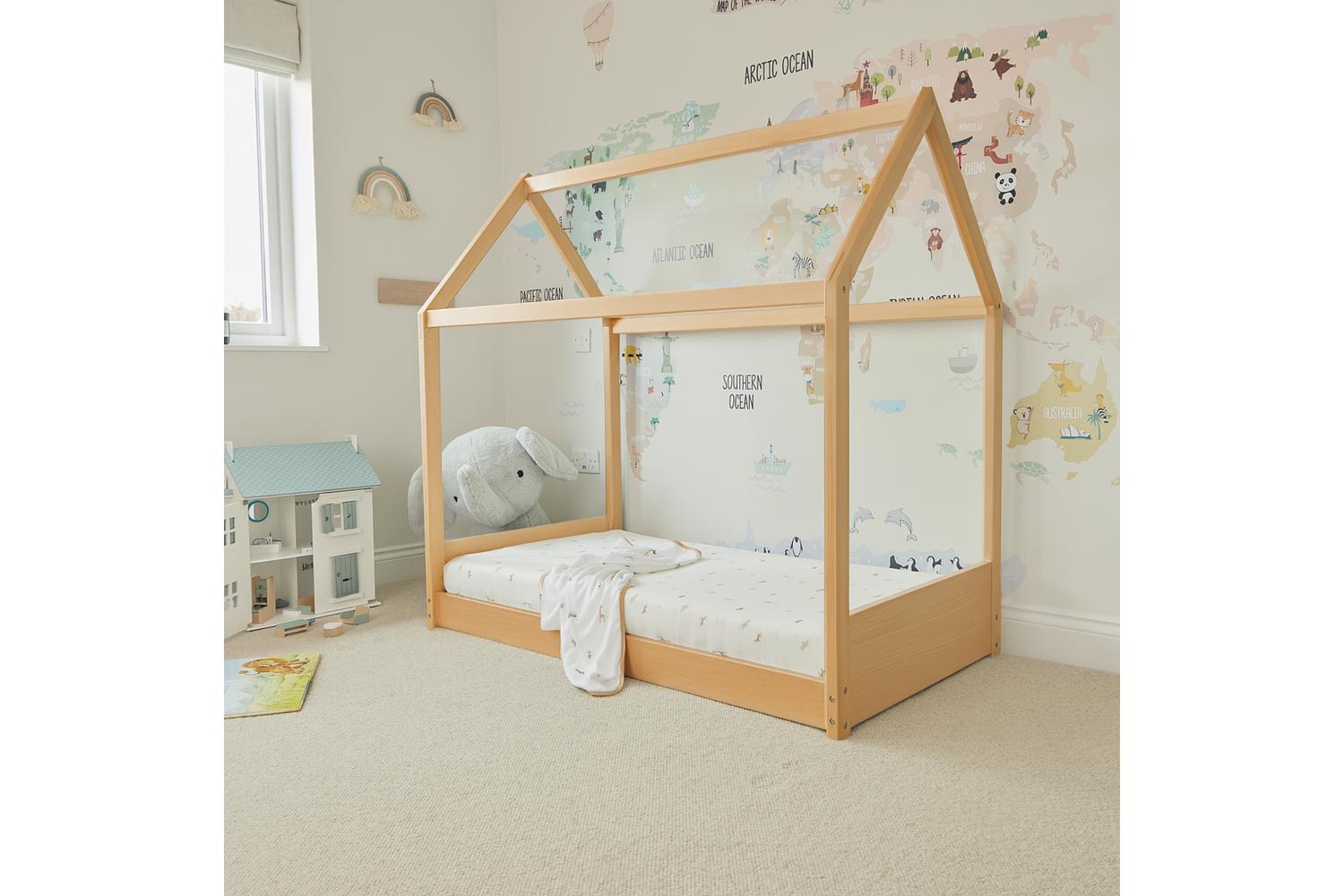 Baby Elegance Hut Toddler Bed | Toddler Bed | Solid Pine | Beech
