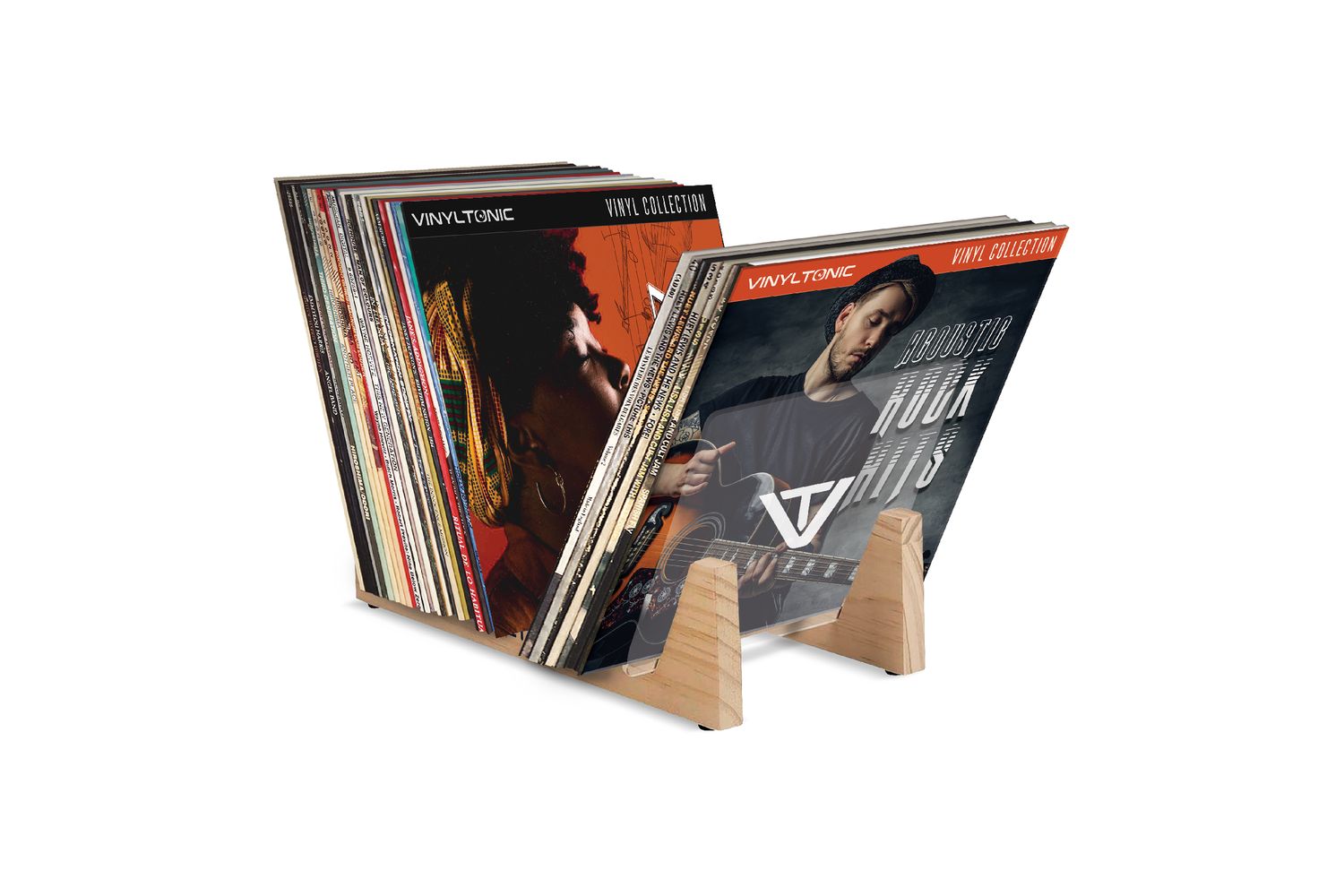 Vinyl Tonic Vinyl Display Rack Oak