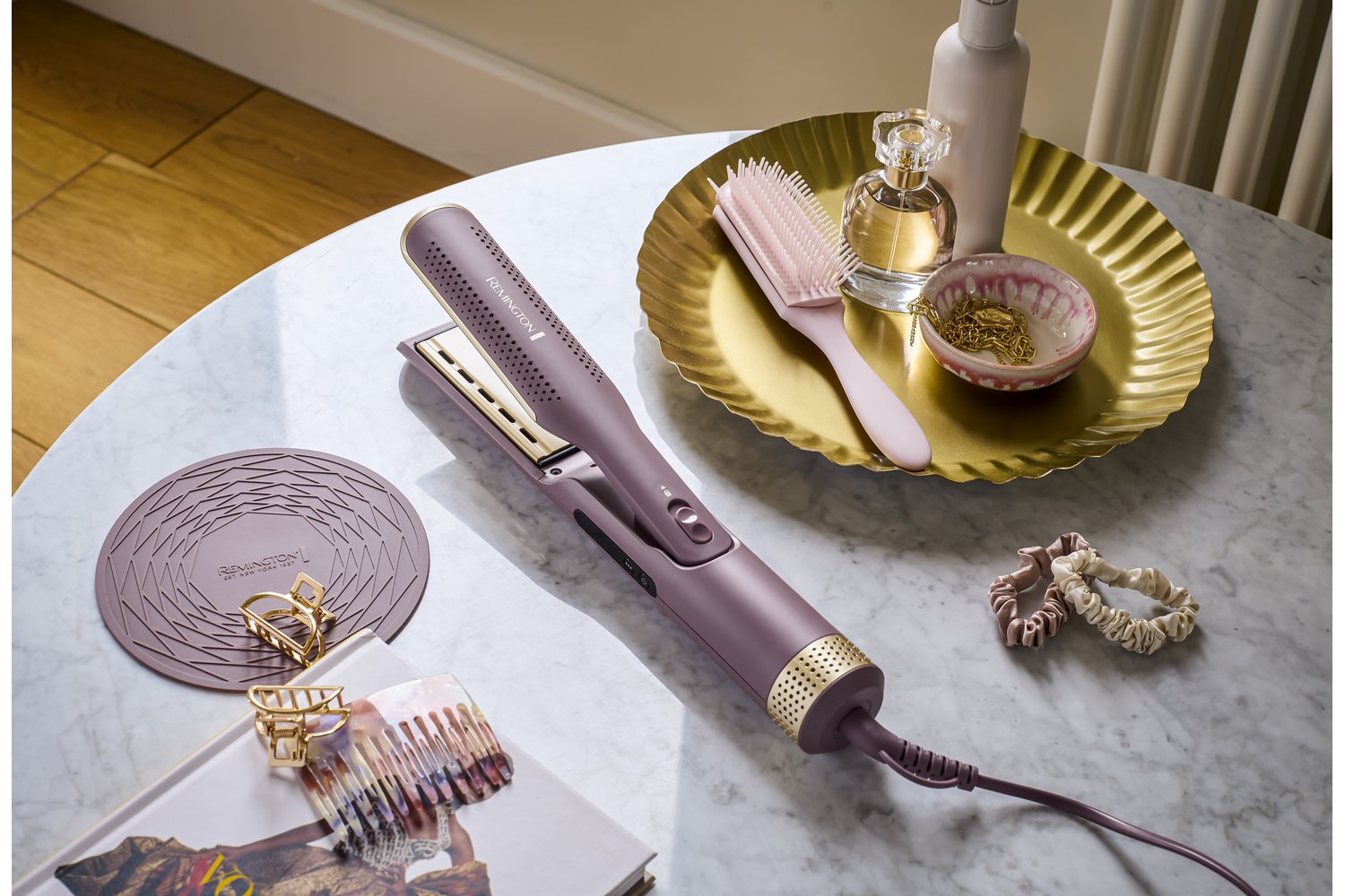 Remington Airvive 2-in-1 Hair Styler | AS8930 | Mauve/Gold