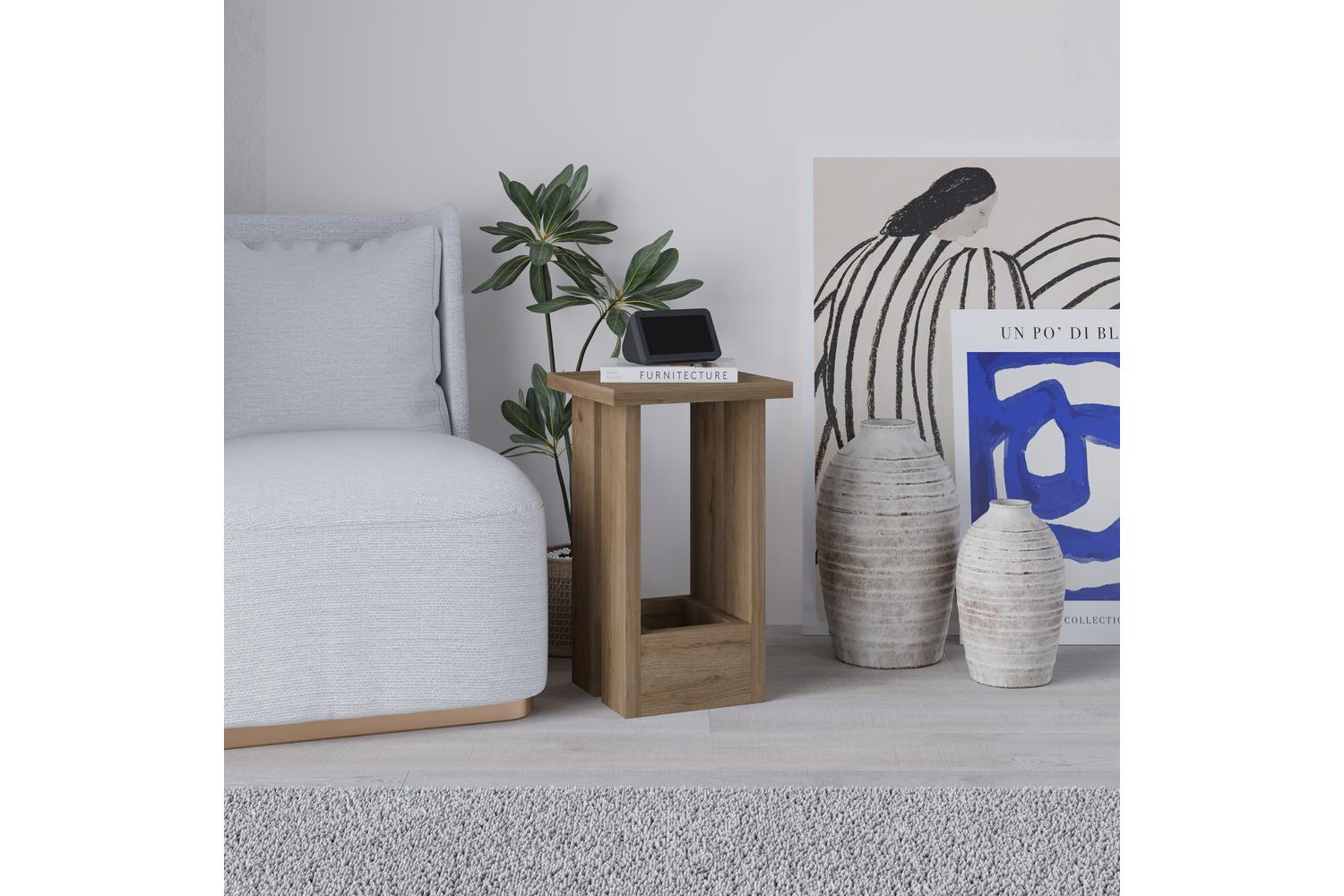 Decortie Tasos Side Table | Side Table | Engineered Wood | 30x30x50.5cm