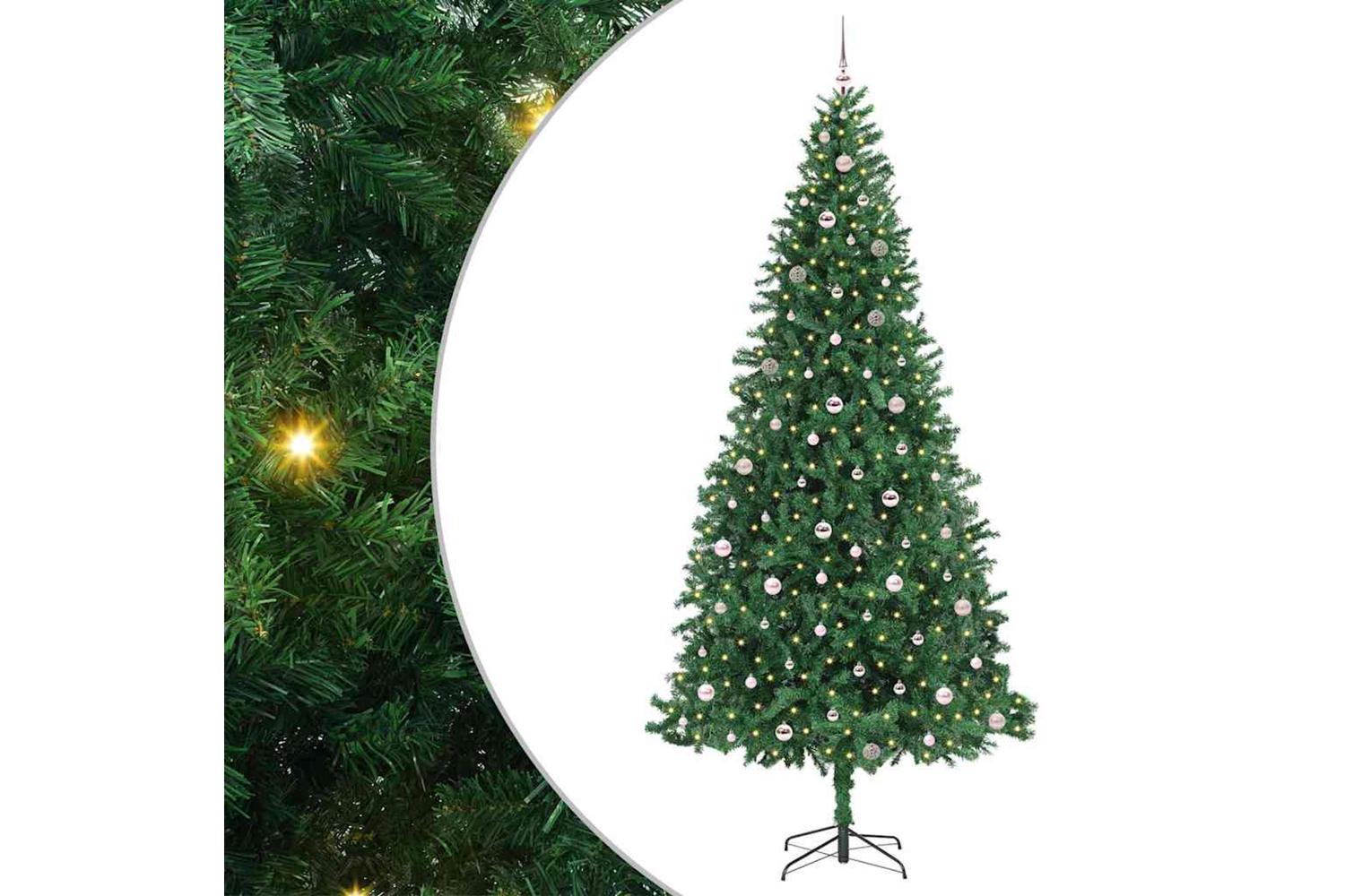 Vidaxl Artificial Christmas Tree With 300 Leds With Stand Green 300 Cm