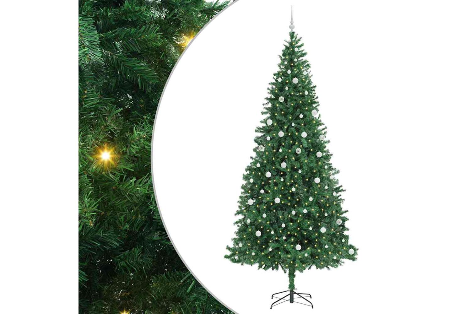 Vidaxl Artificial Christmas Tree With 300 Leds With Stand Green 300 Cm