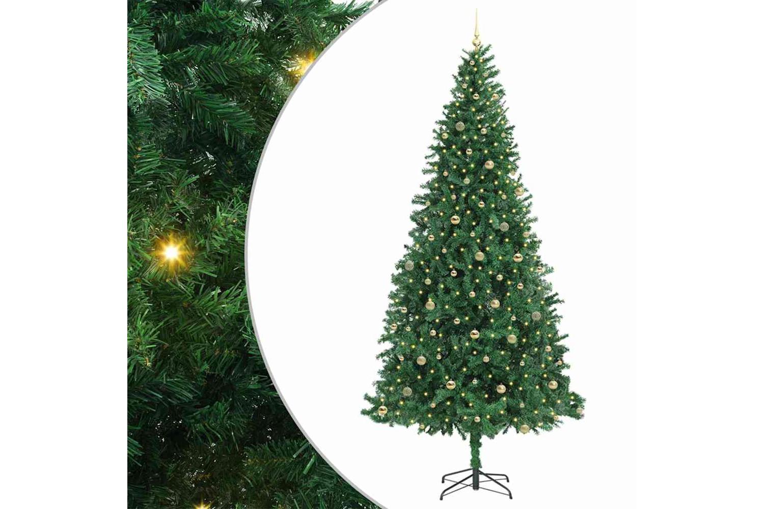 Vidaxl Artificial Christmas Tree With 300 Leds With Stand Green 300 Cm