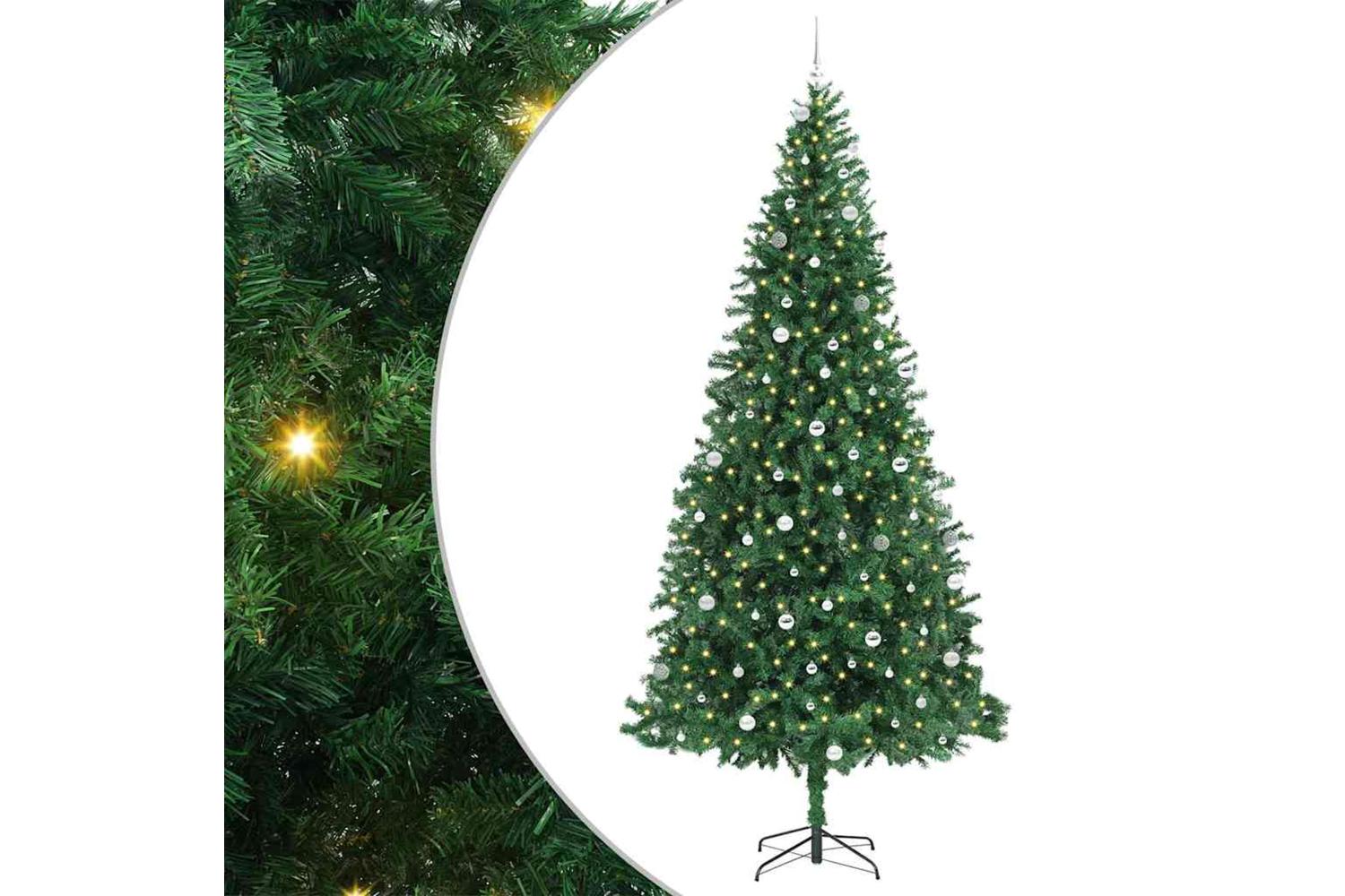 Vidaxl Artificial Christmas Tree With 300 Leds With Stand Green 300 Cm
