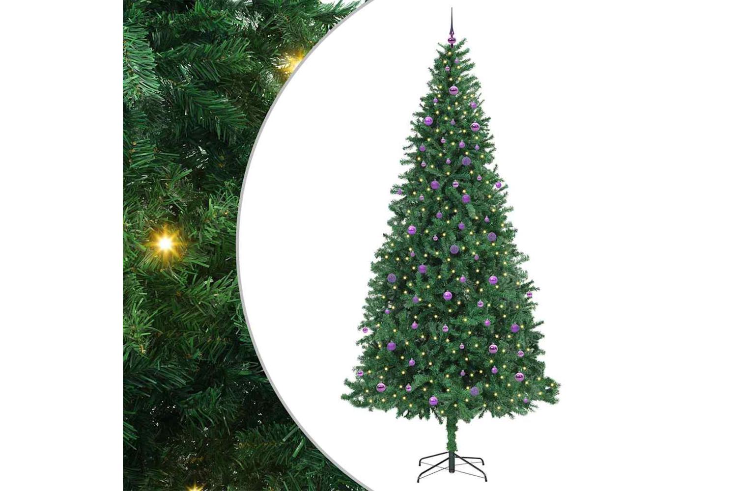 Vidaxl Artificial Christmas Tree With 300 Leds With Stand Green 300 Cm