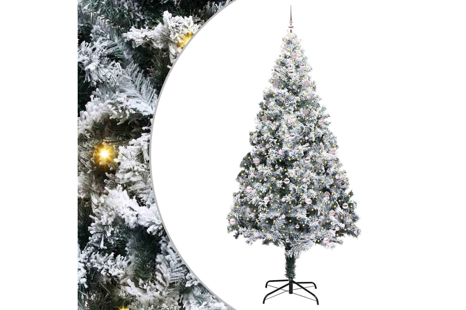 Vidaxl Christmas Tree With 300 Leds With Stand White 300 Cm Pvc