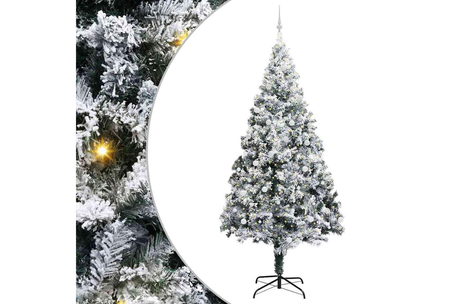 Vidaxl Christmas Tree With 300 Leds With Stand White 300 Cm Pvc