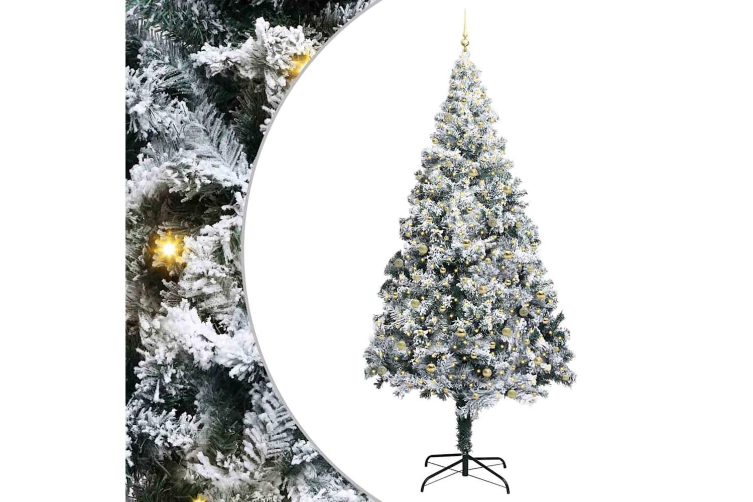 Vidaxl Christmas Tree With 300 Leds With Stand White 300 Cm Pvc