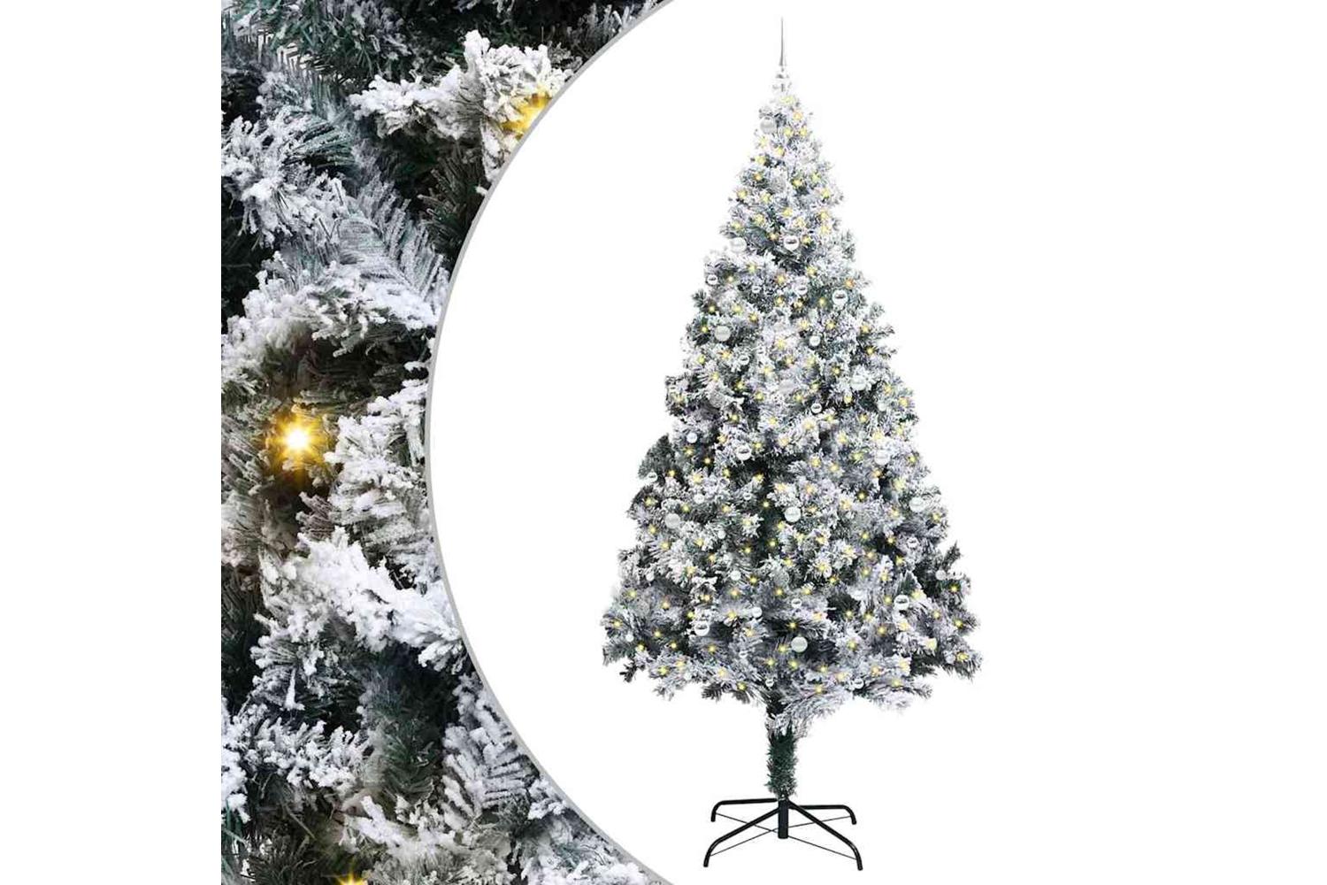Vidaxl Christmas Tree With 300 Leds With Stand White 300 Cm Pvc