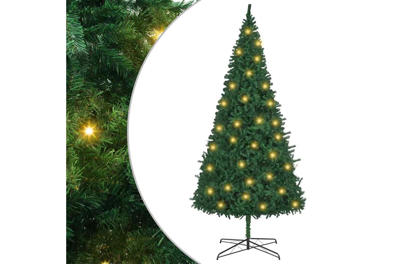 Vidaxl Christmas Tree With Decorative String Lights Green 400 Cm Pvc
