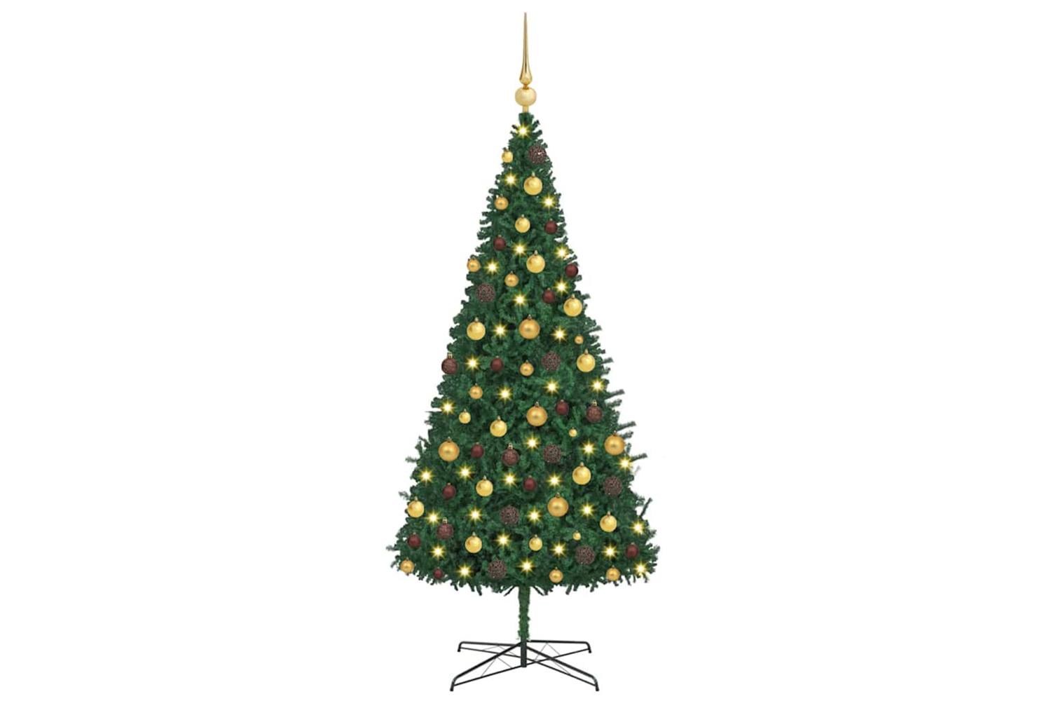 Vidaxl Christmas Tree With Decorative String Lights Green 400 Cm Pvc